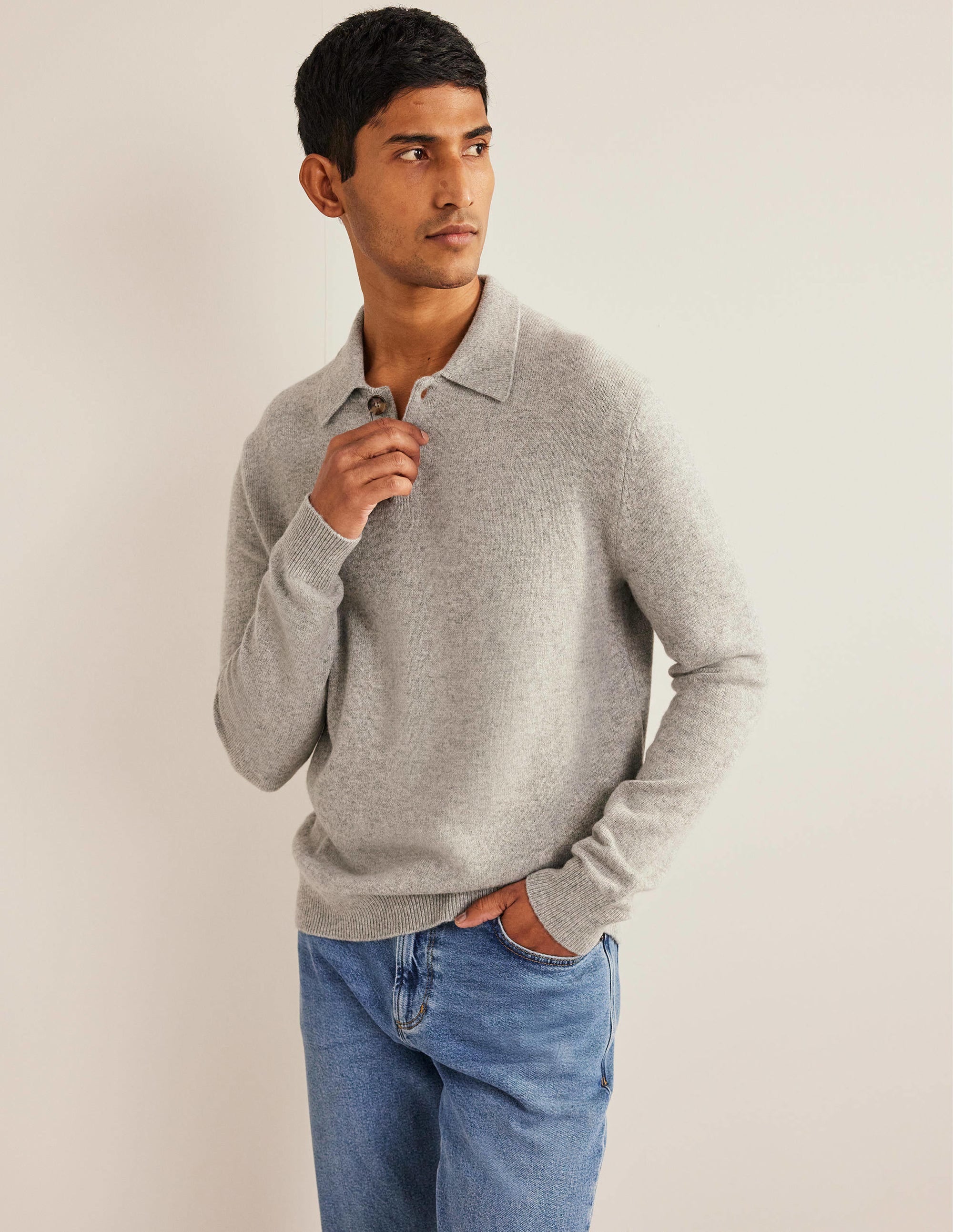  Collar Jumper-Light Grey Melange、mySite、ashleygrahame