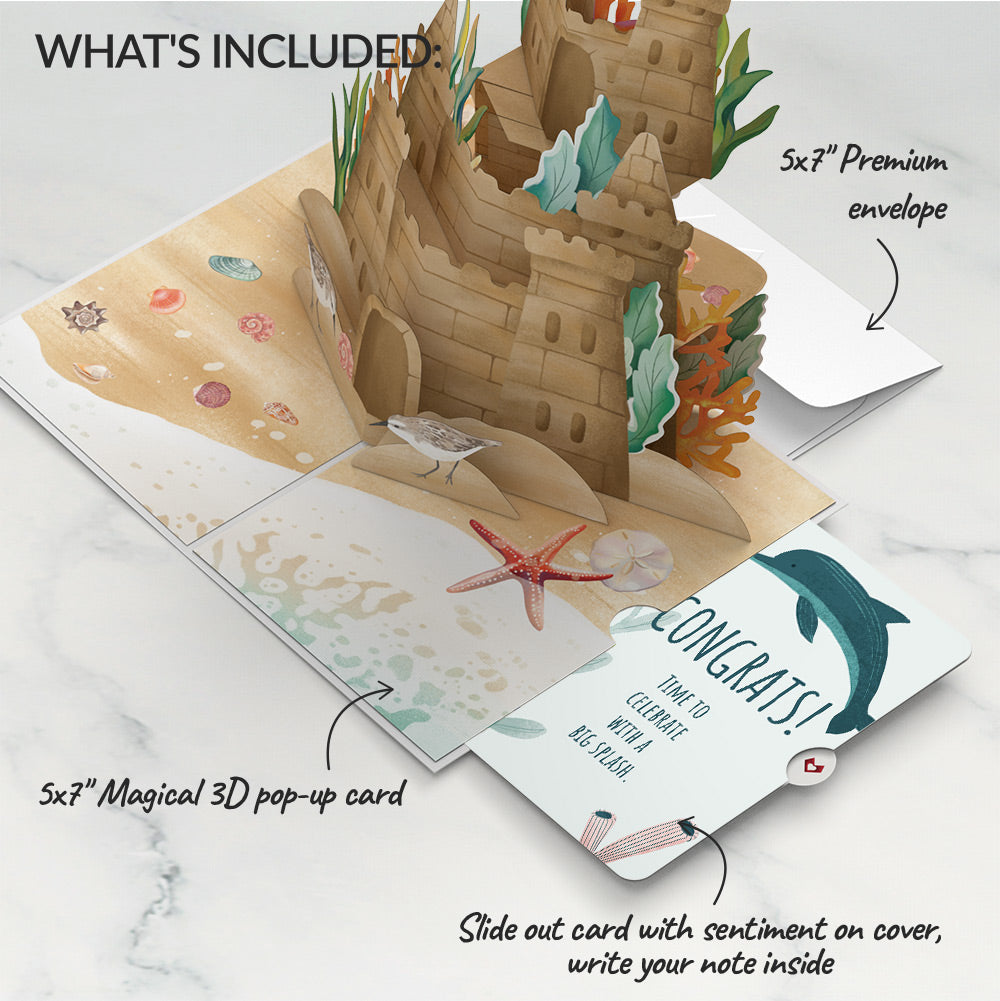 Seaside Sandcastle Congratulations Pop-Up Card and Sentiment Set、mySite、solidvoid