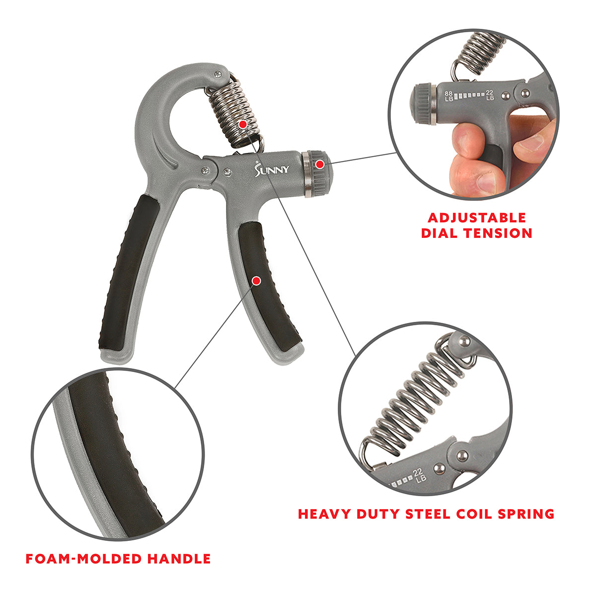  Adjustable Hand Gripper Forearm Exerciser、mySite、ghnorth