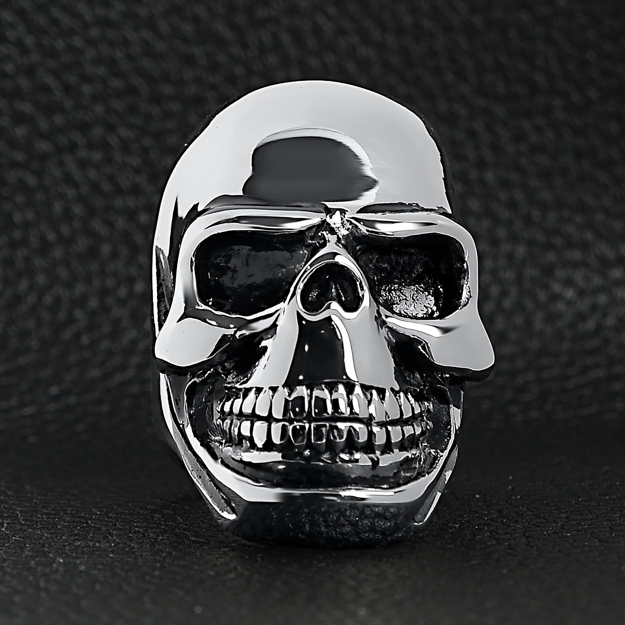 Stainless Steel Grinning Skull Ring / SCR4024、mySite、dreamappss
