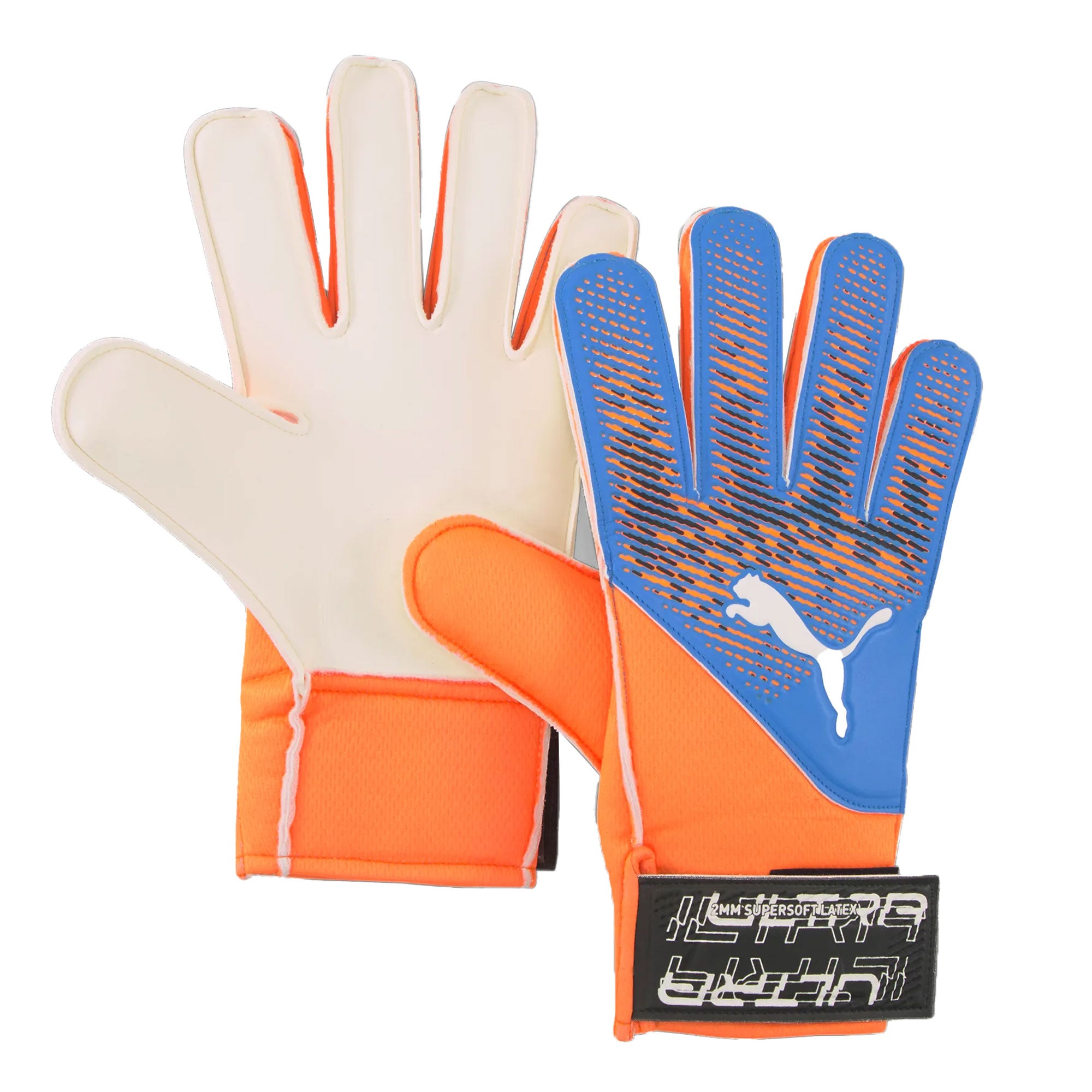 PUMA Men's Ultra Grip 4 RC Goalkeeper Gloves Orange/Blue、mySite、noshort