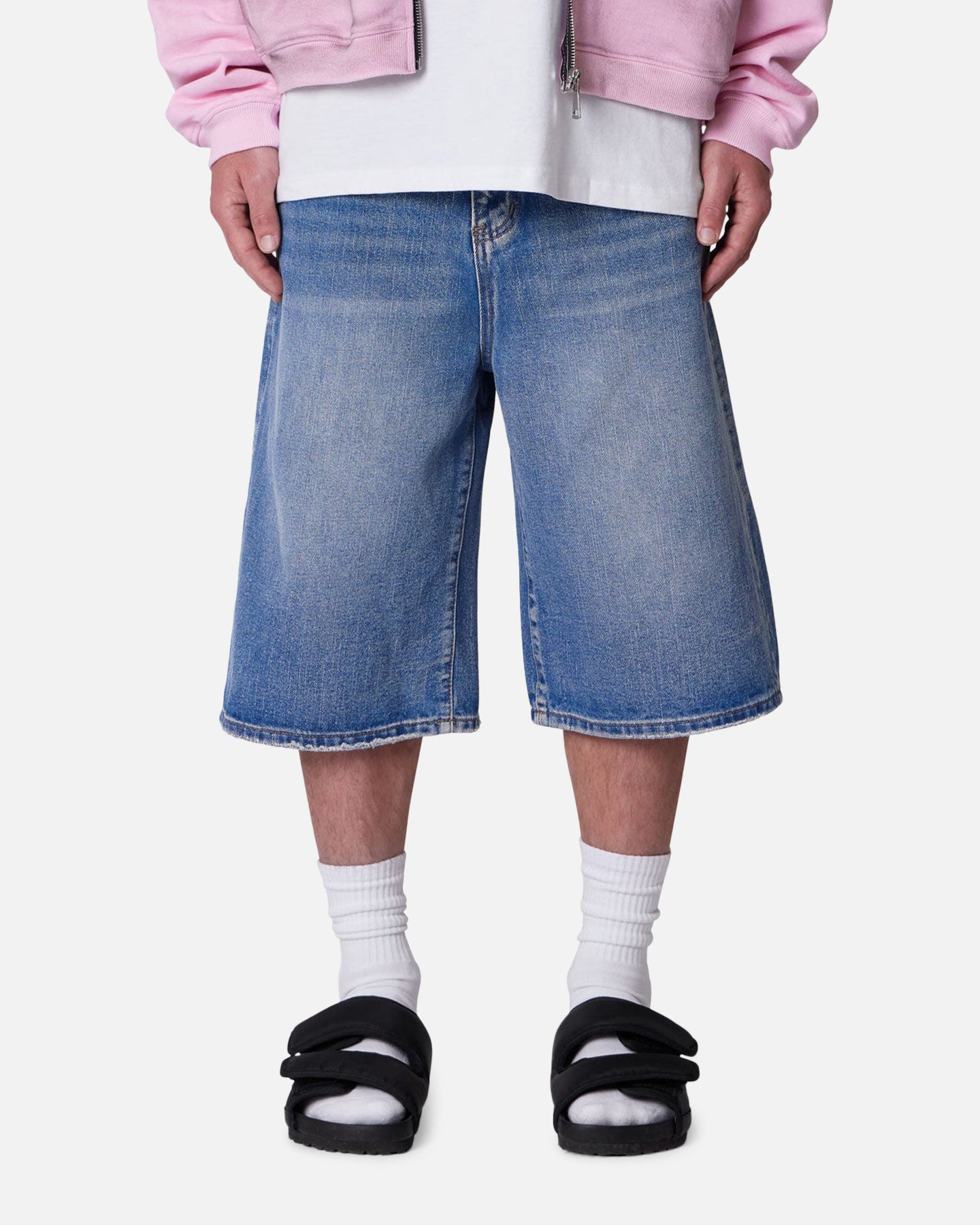 MNML Ultra Baggy Denim Shorts Raw Blue、mySite、zt4zffjzw