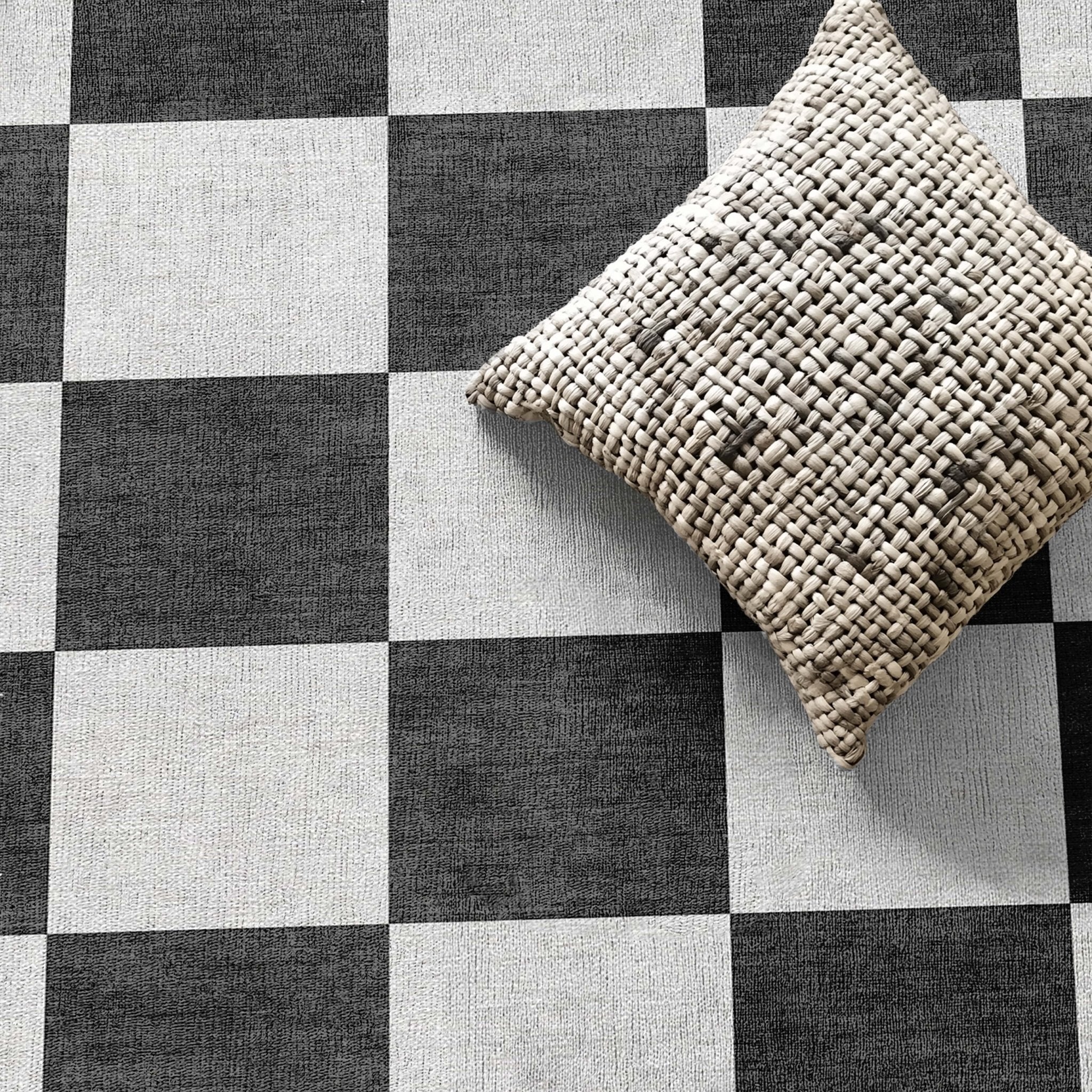 Squares Modern Geometric Boxes Flat-Weave Rug、mySite、gigharbornorthrealestate