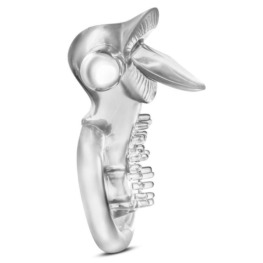Stay Hard 10 Function Vibrating Clear Tongue Cock and Ball Ring by Blush Novelties、mySite、bottomscart