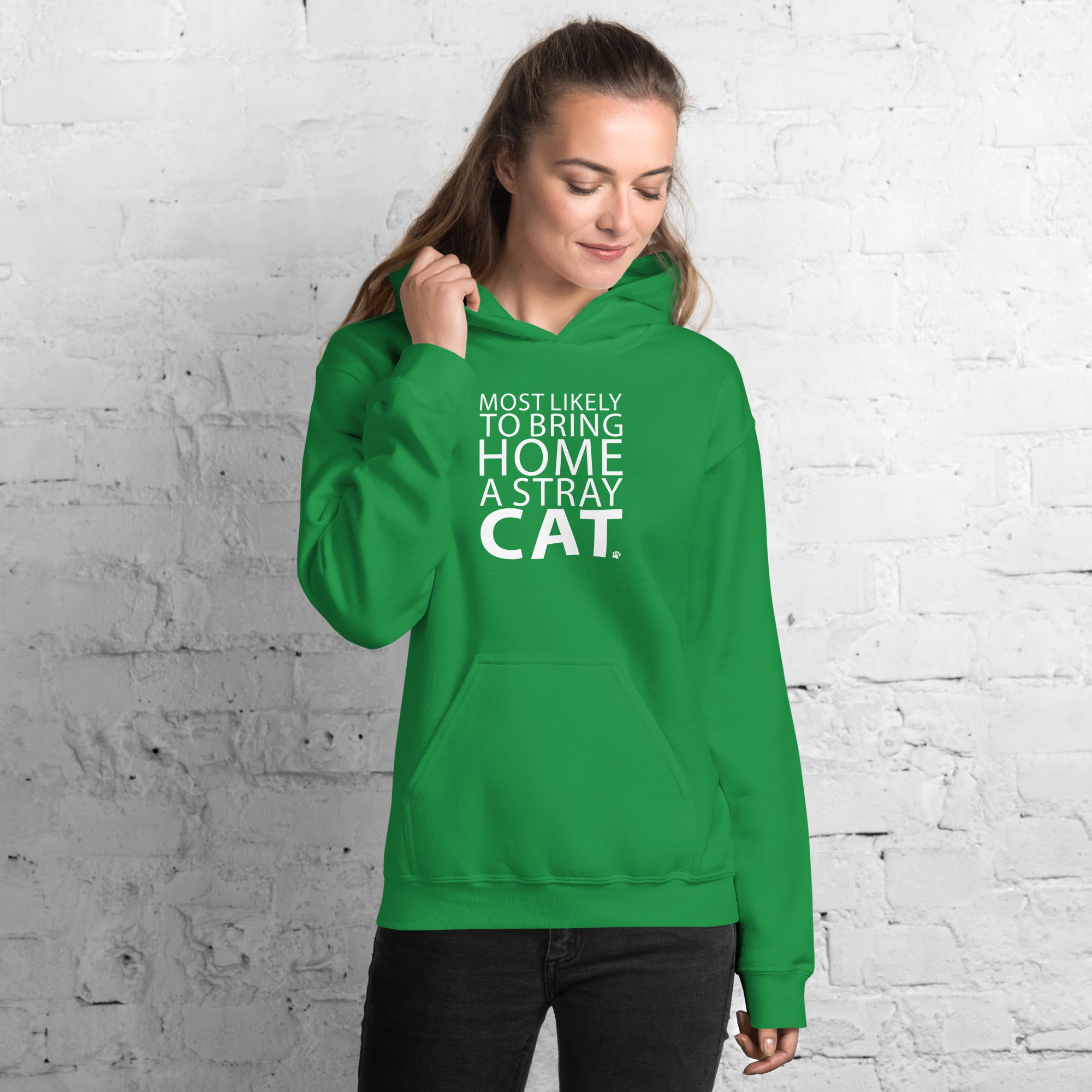 Most Likely To Bring Home A Stray Cat Hoodie、mySite、camillekostekn