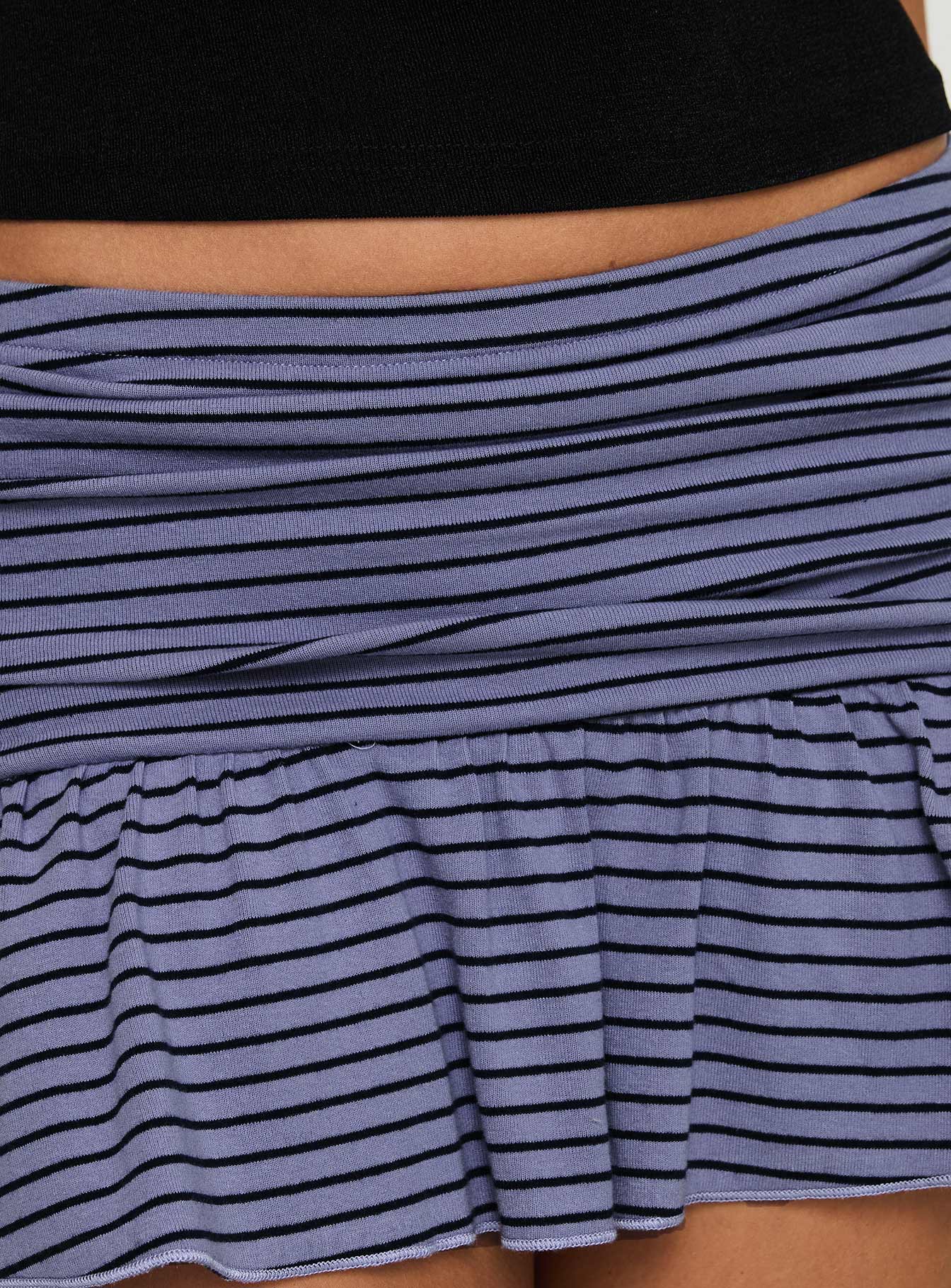 Nefeli Mini Skirt Stripe Purple/black、mySite、solidvoid