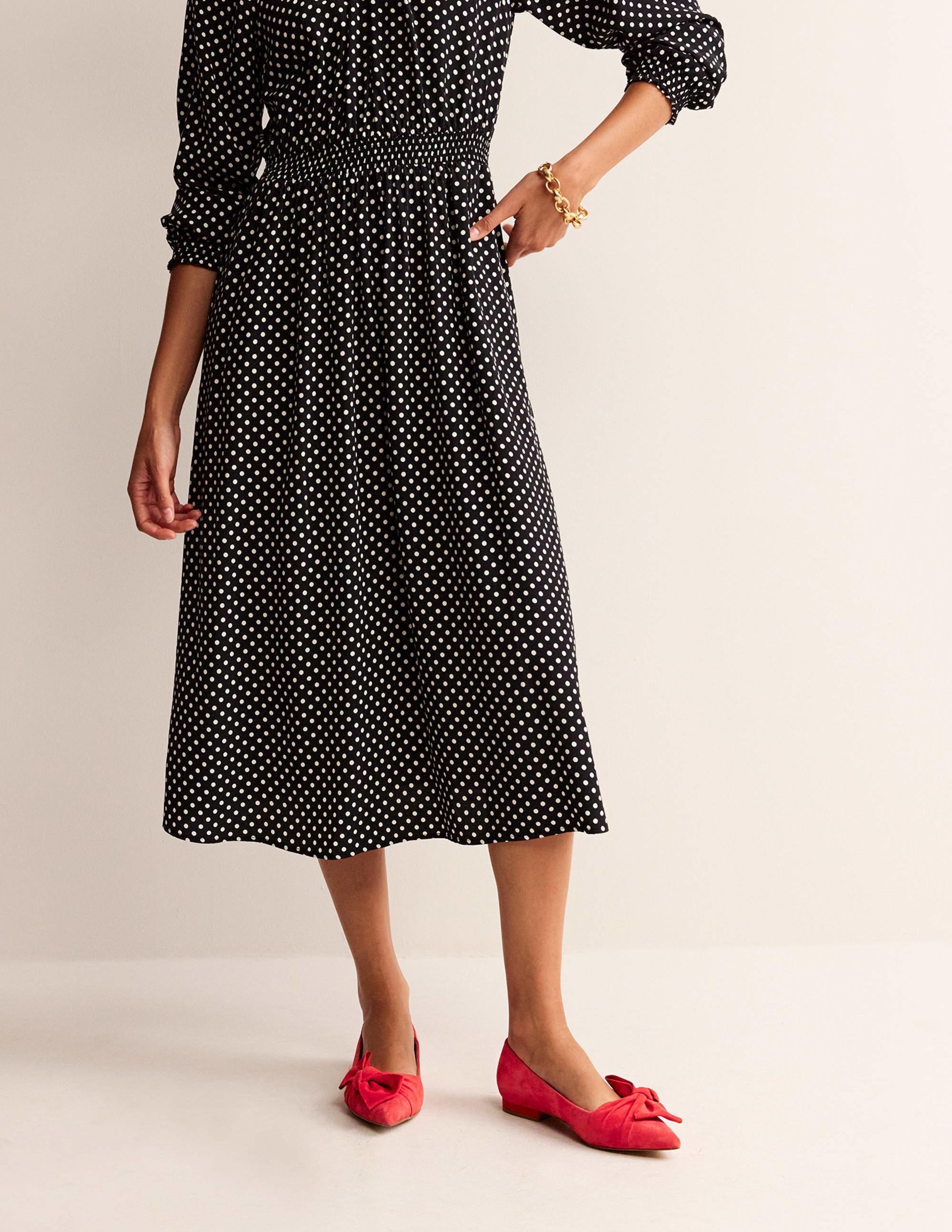  Suede-Bow Ballet Flats-Brilliant Red Suede、mySite、ashleygrahame