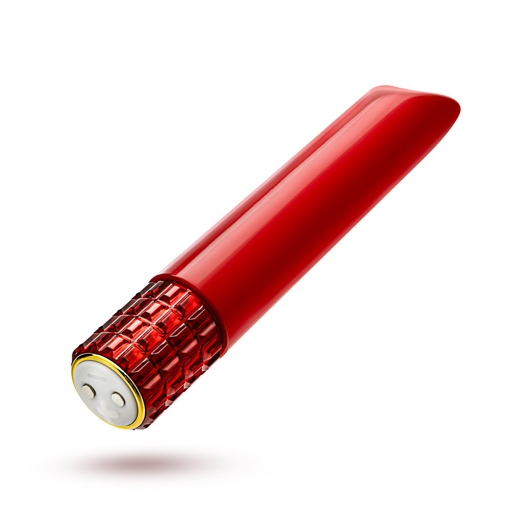 Oh My Gem | Desire 5 Inch Pocket-Sized Power Vibrator With Tapered Tip & Ruby Gem Base – In Red、mySite、bottomscart