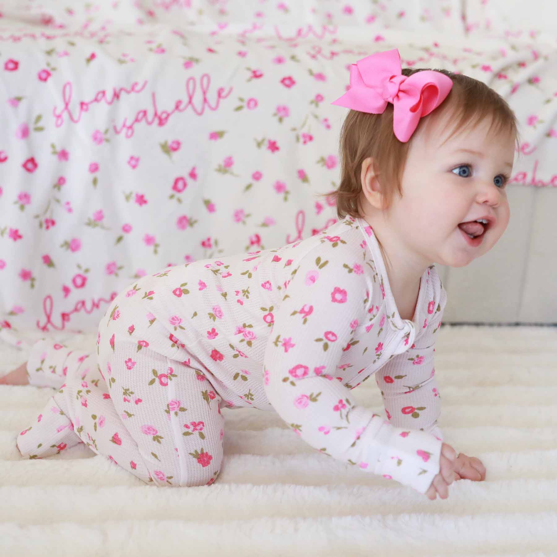  Penny's Posies Bamboo Waffle Convertible Zip Romper、mySite、layawaytickets