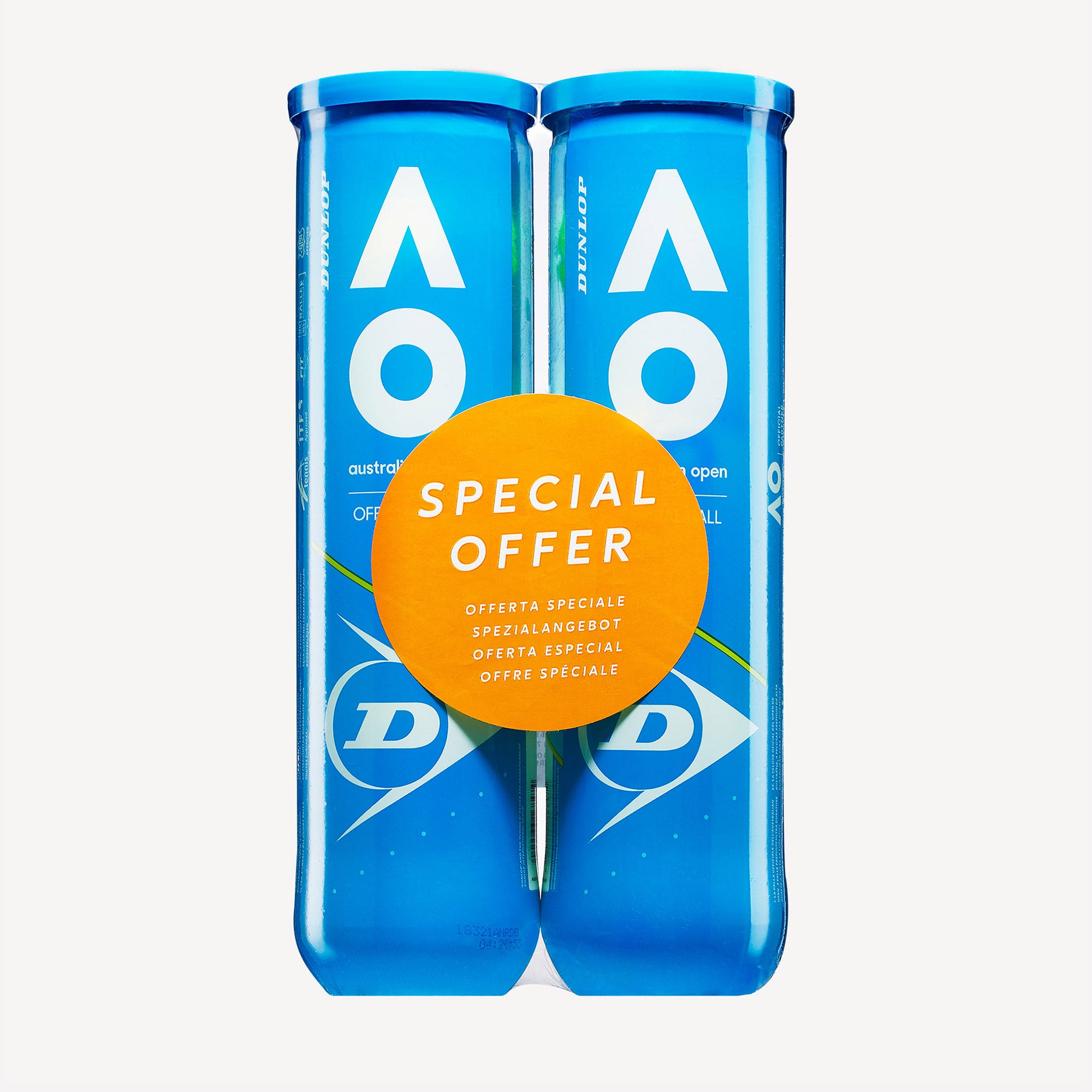 Dunlop Australian Open 4 Tennis Balls Bipack