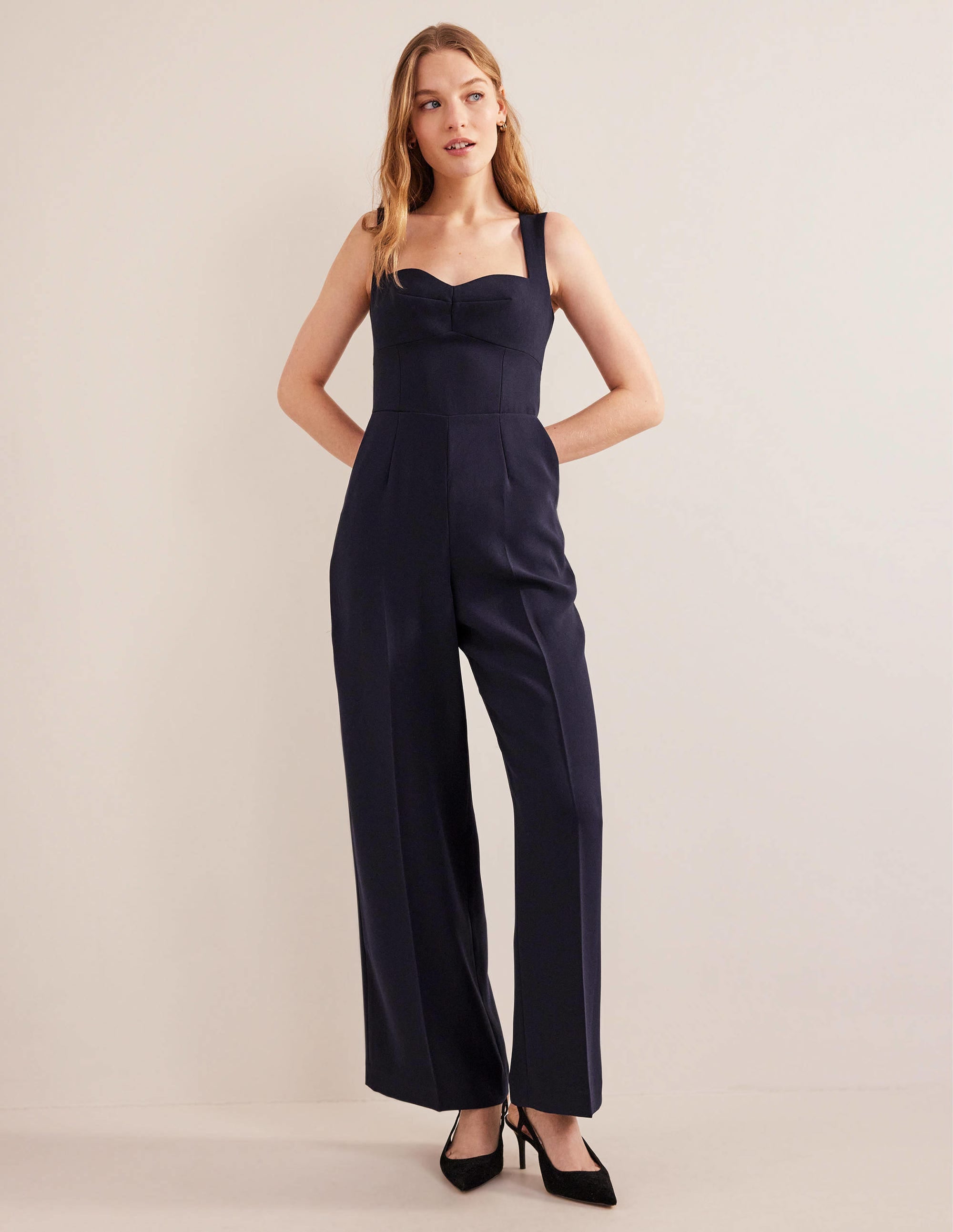  Sweetheart Wideleg Jumpsuit-Navy、mySite、ashleygrahame