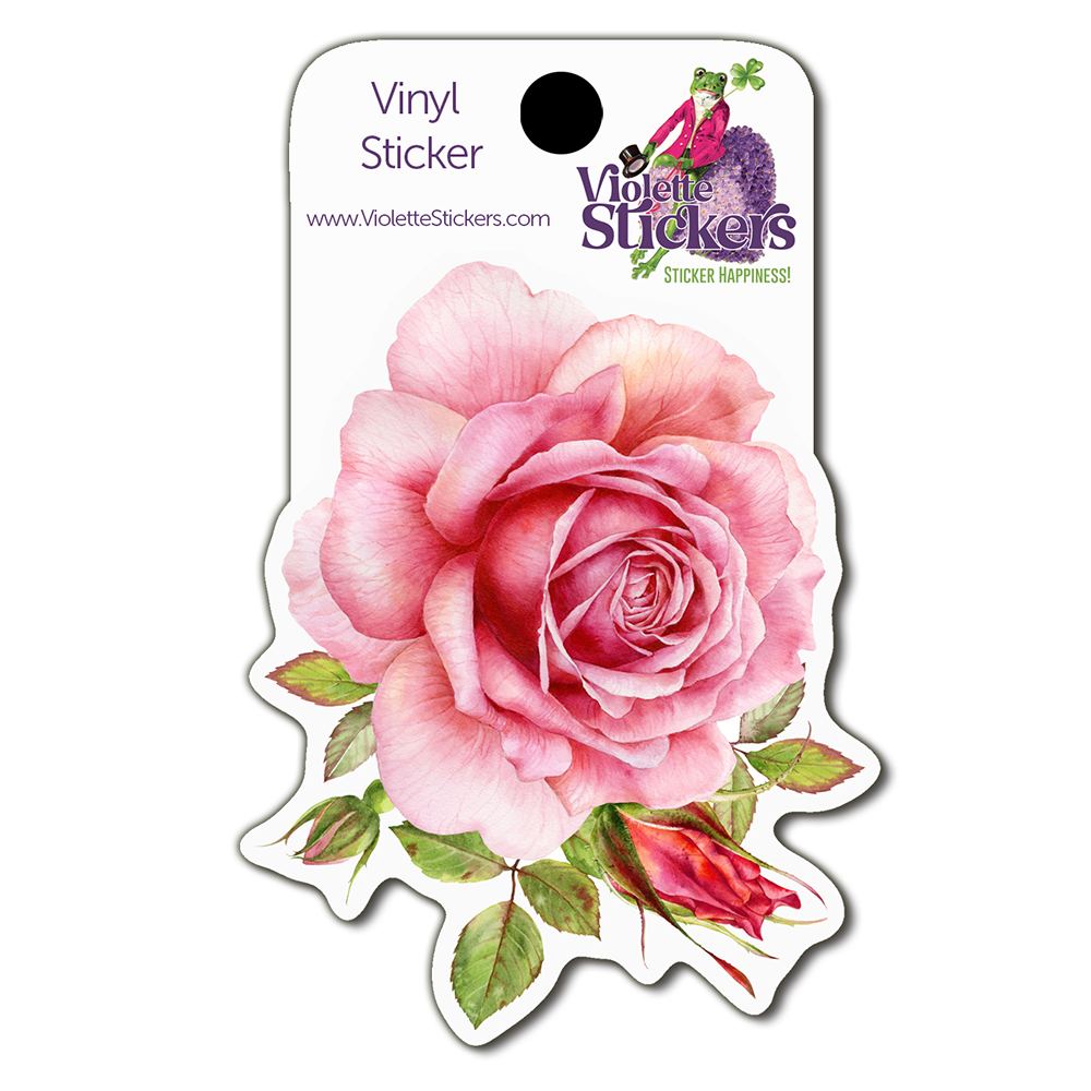  Pink Rose Vinyl Sticker Decal、mySite、ghnorth
