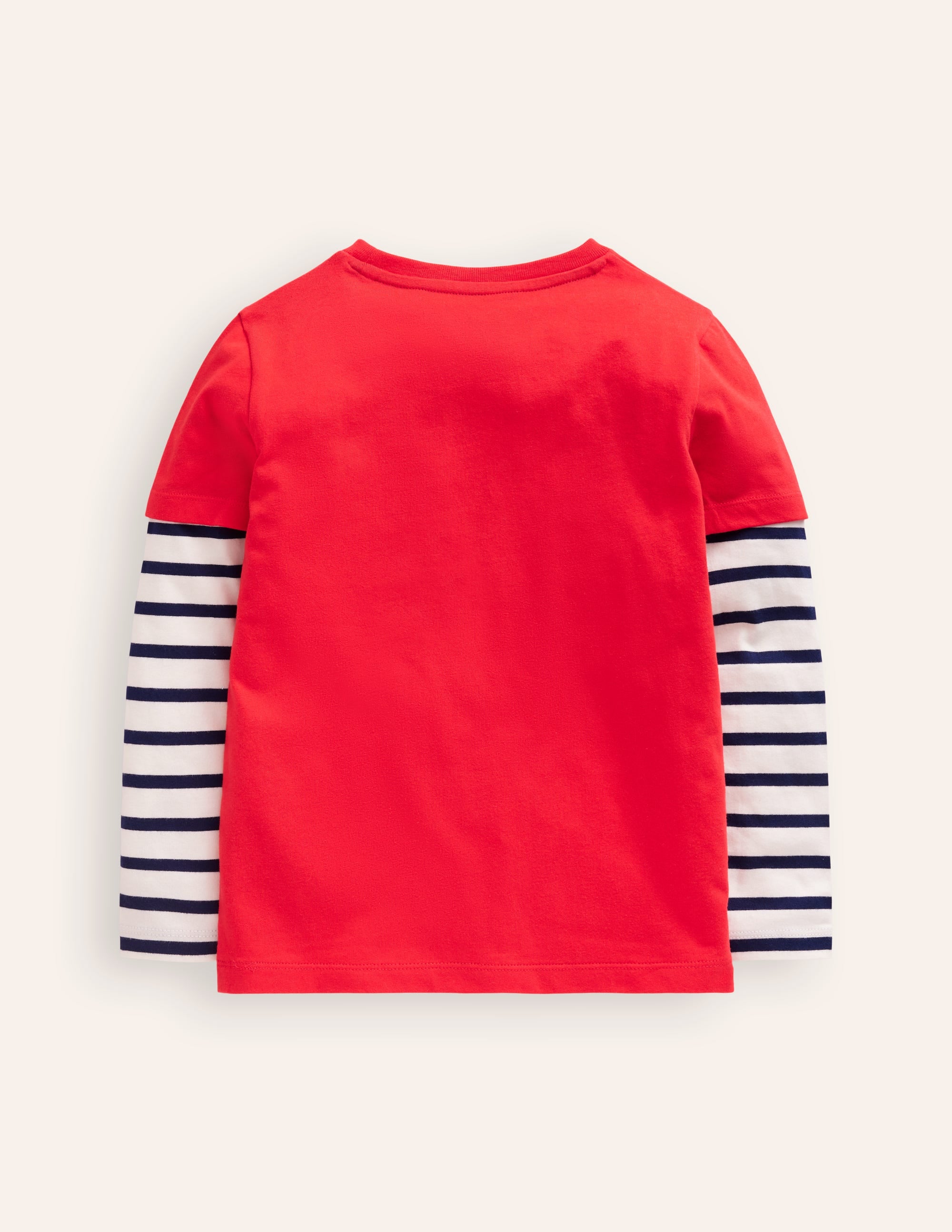  Applique Mock Sleeve T-Shirt-Poppy Red Christmas、mySite、ashleygrahame