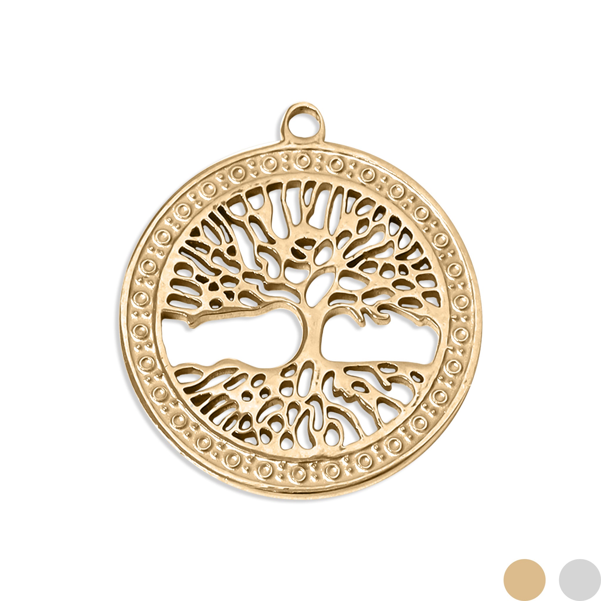 18K Gold PVD Stainless Steel Tree of Life Charm / PDL0061、mySite、dreamappss