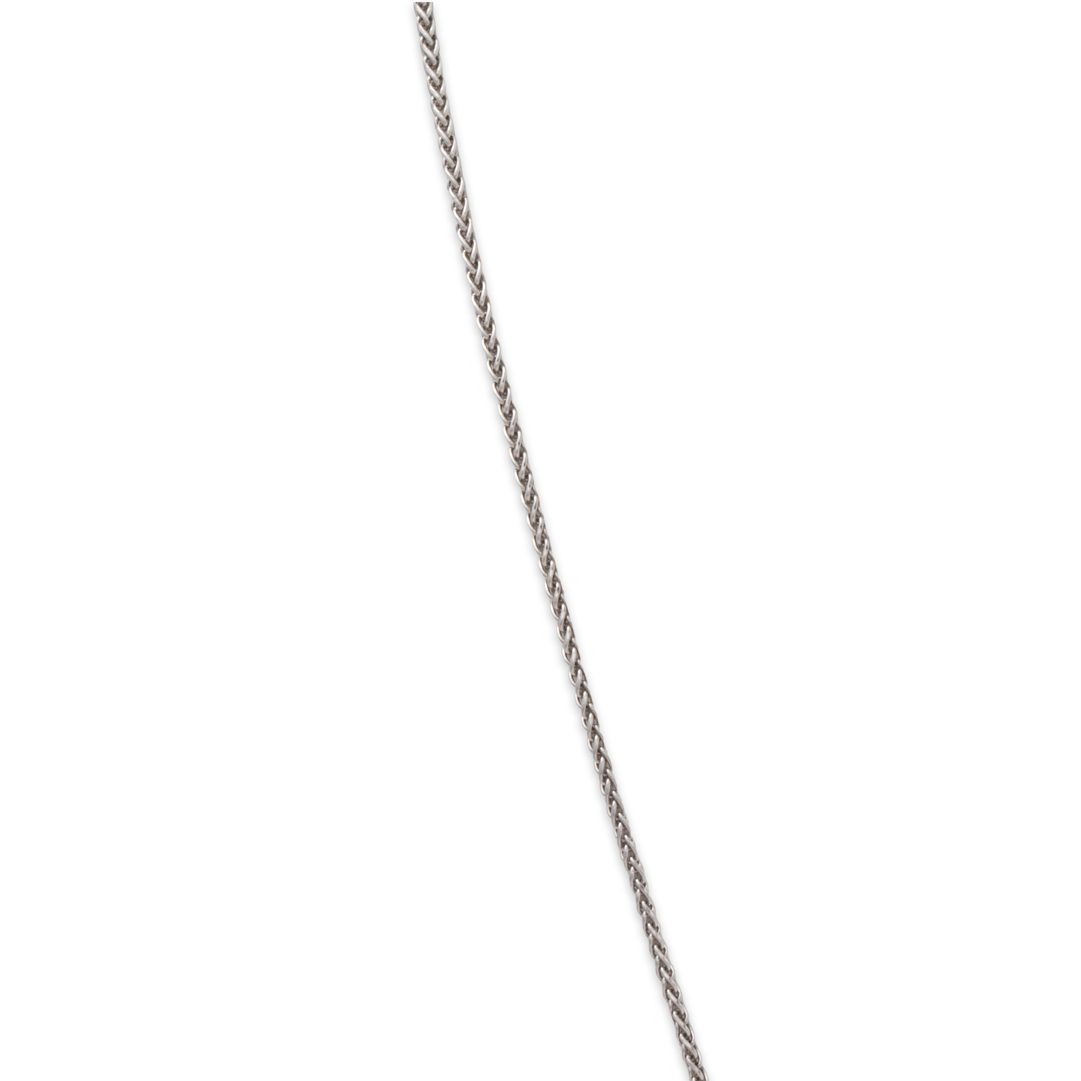 Vintage 18k White Gold 4.8ct Aquamarine Diamond Halo Wheat Chain Necklace 18、mySite、hinf8tx79