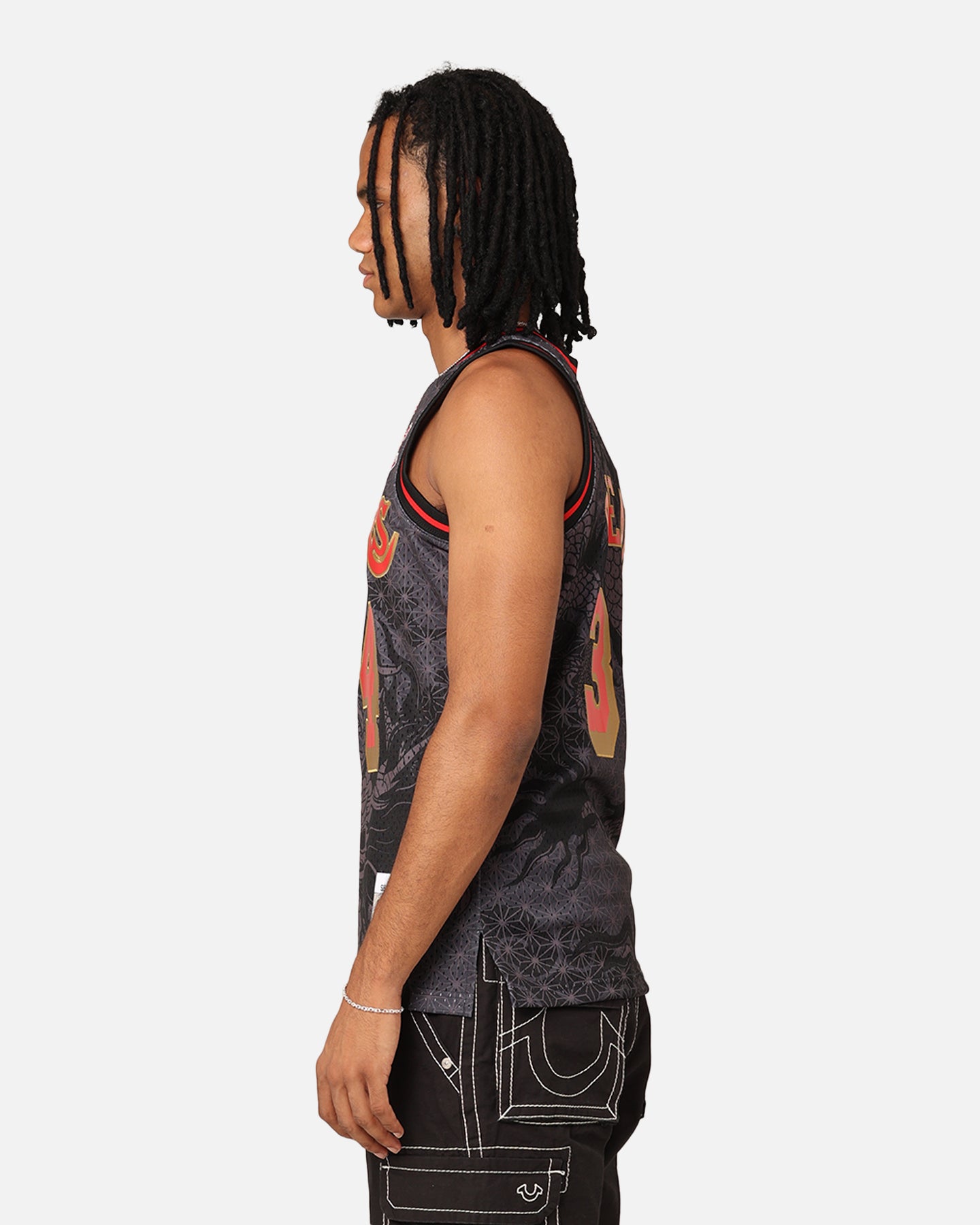 Mitchell & Ness Los Angeles Lakers Shaquille O'Neal '96-97 Year of the Dragon Swingman Jersey Black/Red、mySite、zt4zffjzw