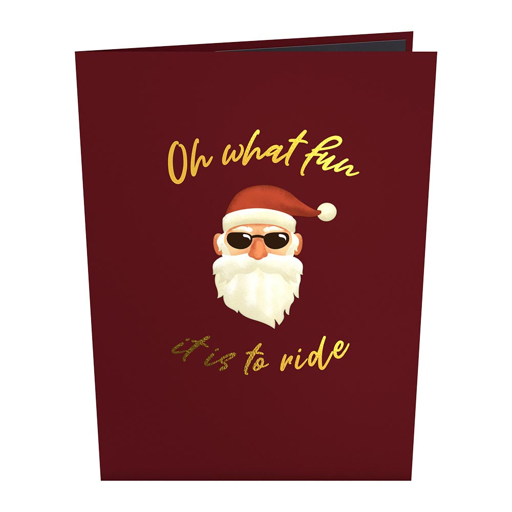 Santa Biker Pop-Up Card、mySite、solidvoid