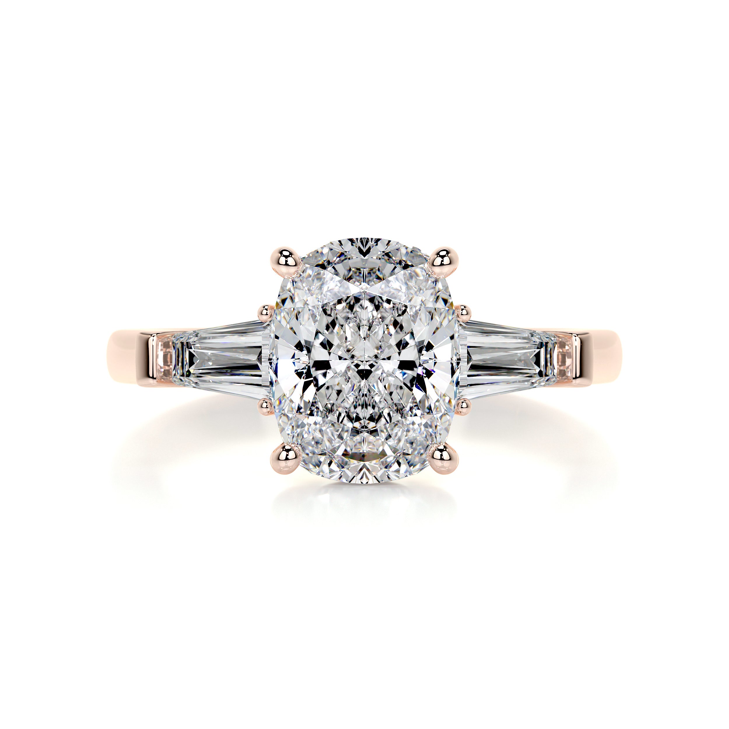 Sylvia Moissanite & Diamond Ring -14K Rose Gold、mySite、hinf8tx79