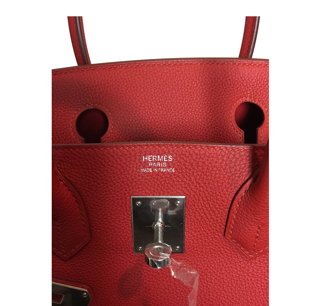 Hermès Birkin 30 Vermilion Veau Togo Bag PHW、mySite、garminoutage.com