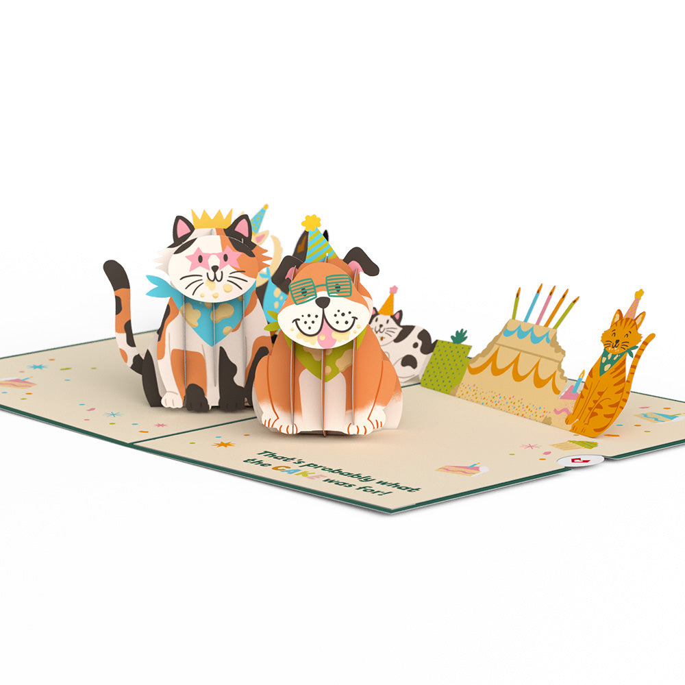 We Heard It's Your Birthday Dog and Cat Pop-Up Card、mySite、solidvoid