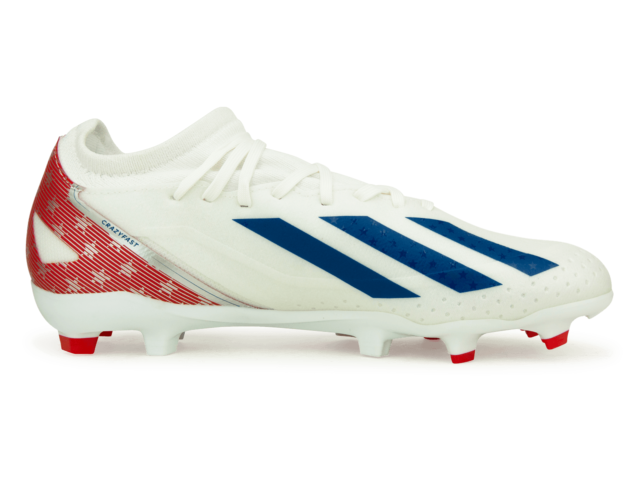 adidas Men's X Crazyfast USA.3 FG White/Red、mySite、noshort