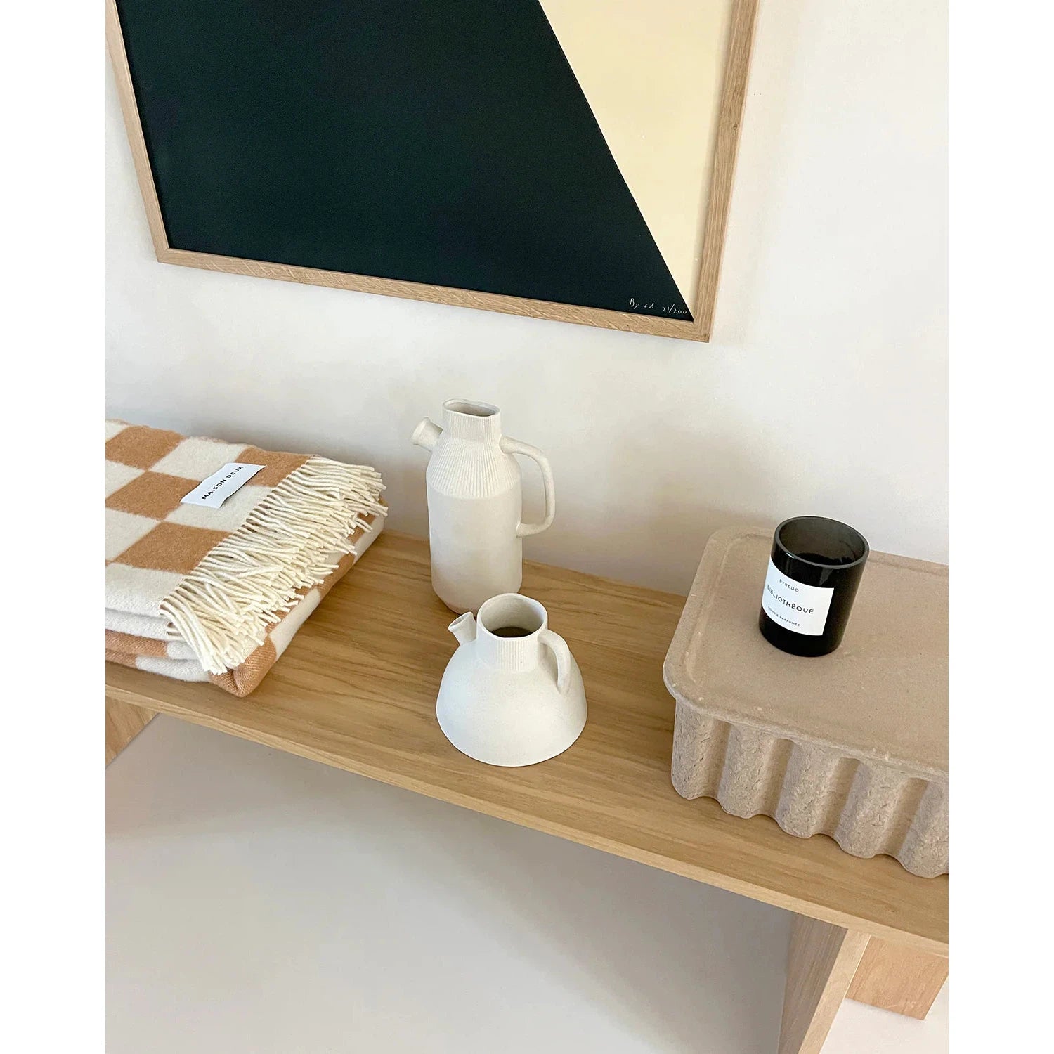 Checkerboard Terra Brown White Blanket、mySite、gigharbornorthrealestate