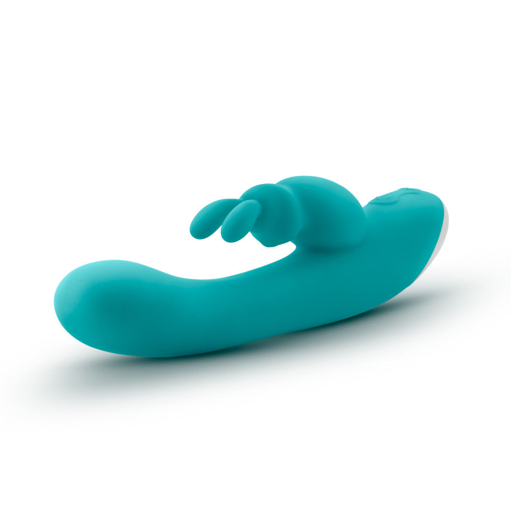Hop By Blush® | Rave Rabbit Plus G-Spot + Clitorial Stimulating Aquamarine 8-Inch Ultrasilk Silicone Rechargeable Rabbit Vibrator、mySite、bottomscart