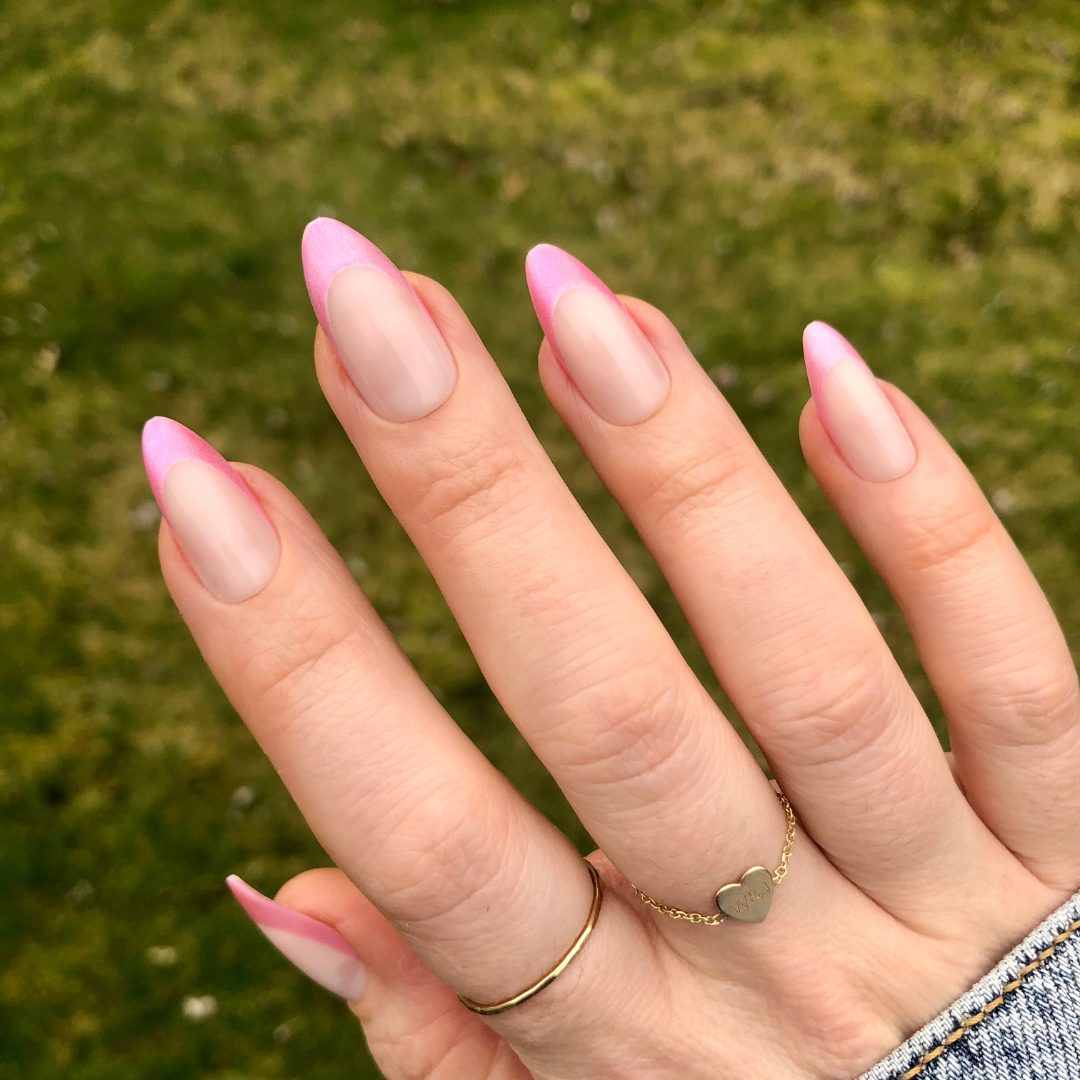 Thick Velvet French - Press-On | Long | Almond、mySite、solidvoid