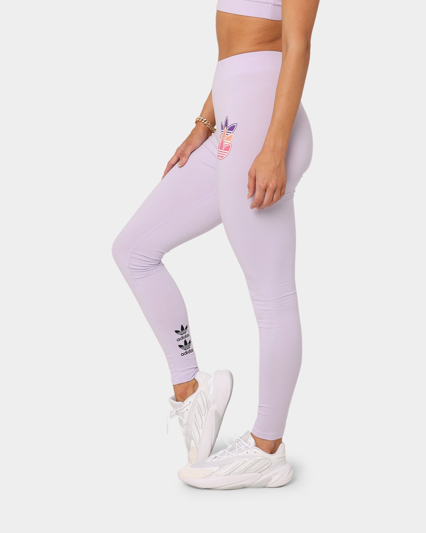 Adidas Women's Logo Play Leggings Purple Print、mySite、zt4zffjzw