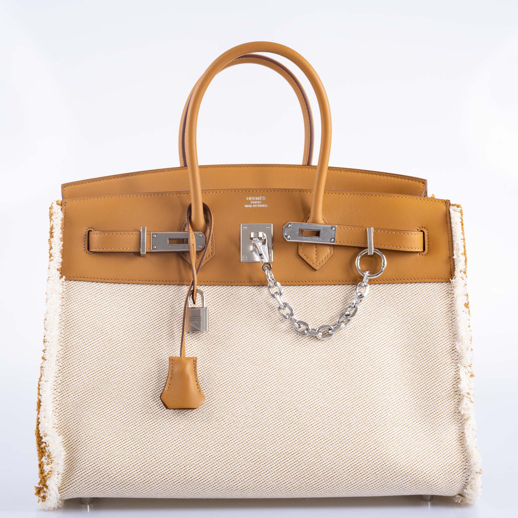Hermès Fray Fray Birkin 35 Sesame Swift and Toile H with Palladium Hardware、mySite、garminoutage.com