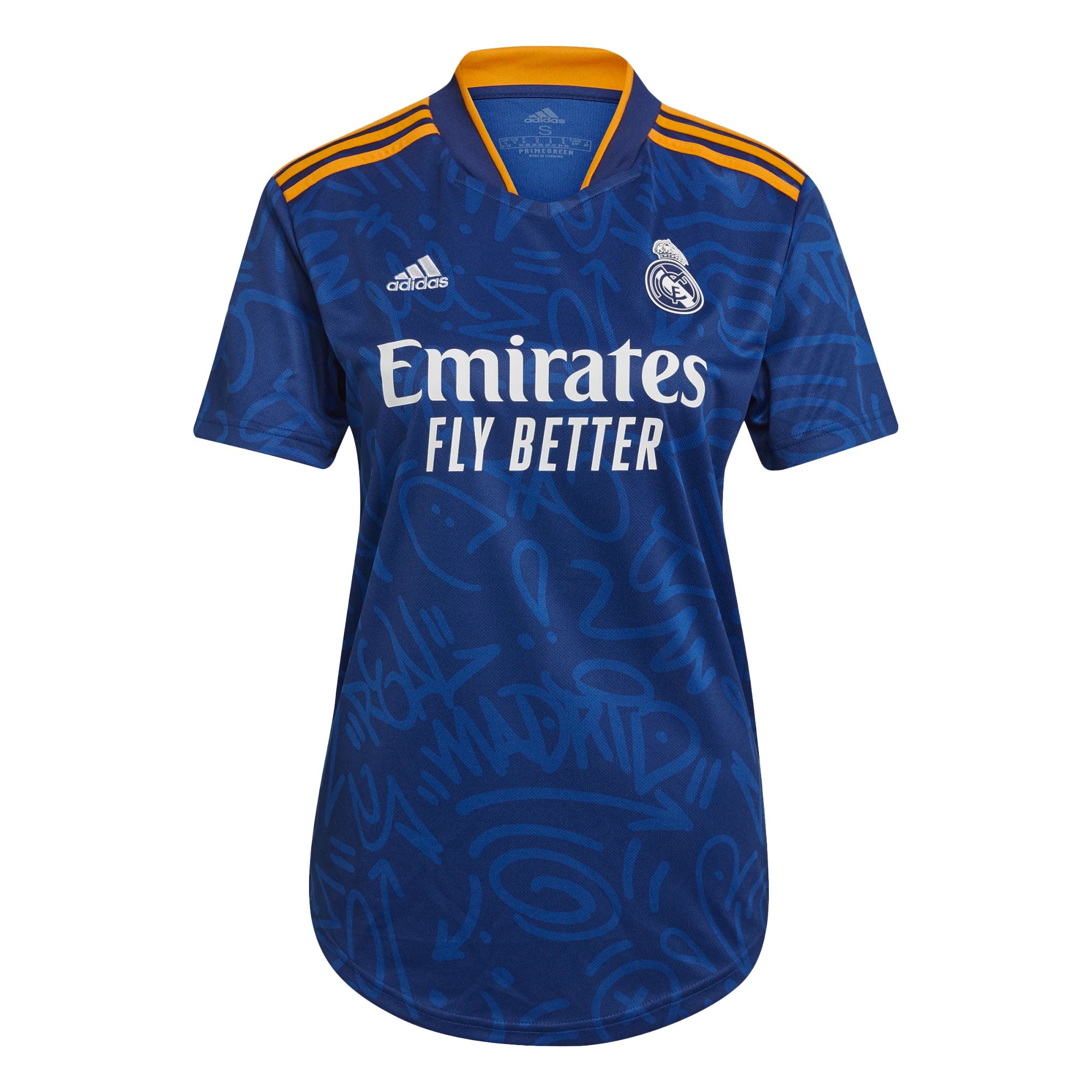 adidas Women's Real Madrid 2021/22 Away Jersey Victory Blue/Yellow、mySite、noshort