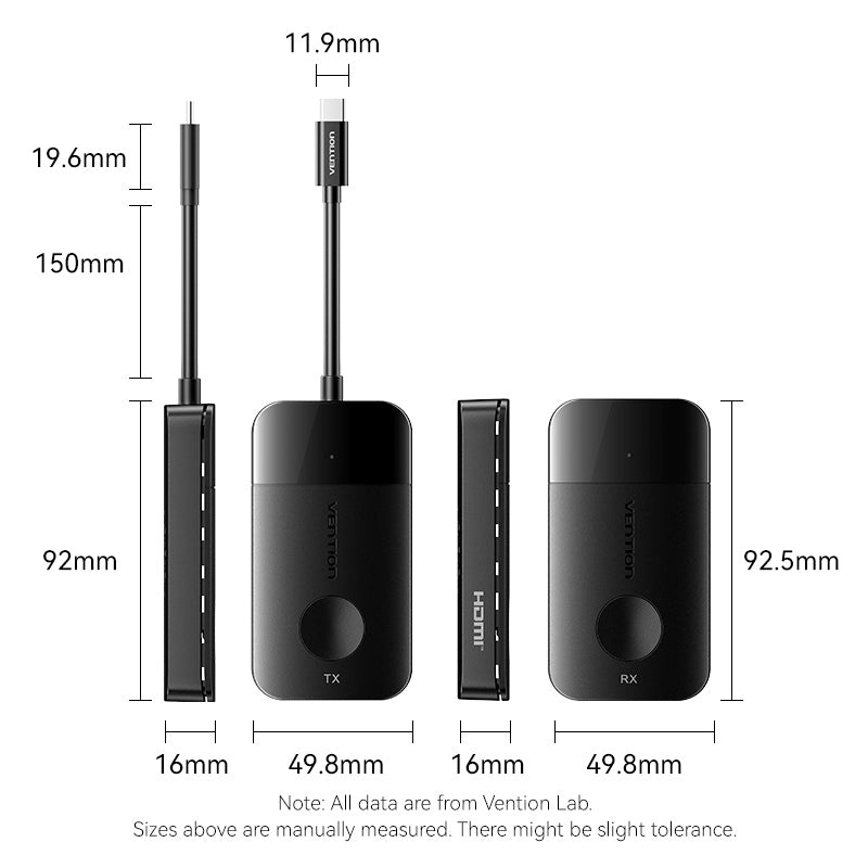 Vention Wireless USB-C to HDMI Transmitter and Receiver、mySite、fannypackpong