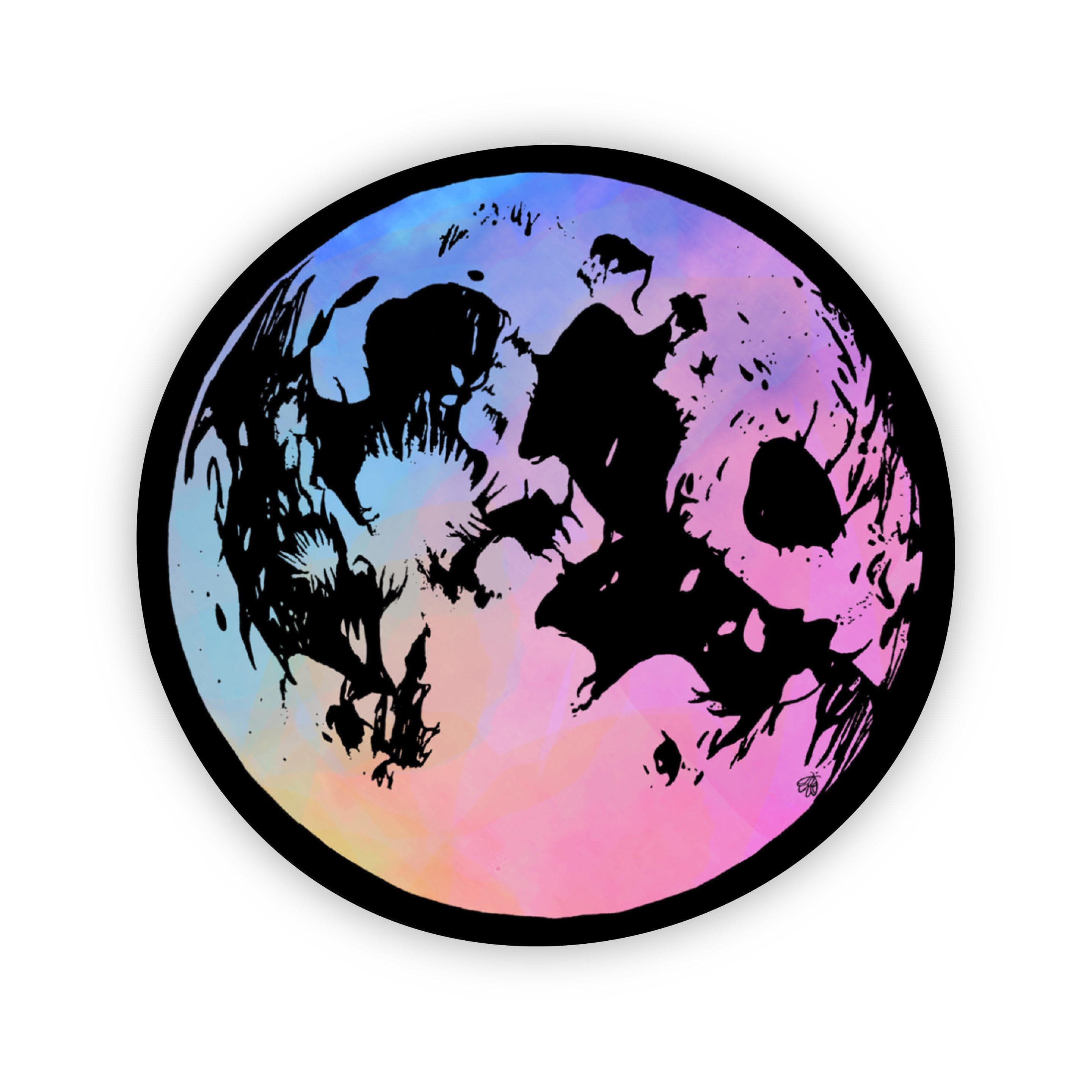  Multicolor Moon Sticker、mySite、elrpsem3k