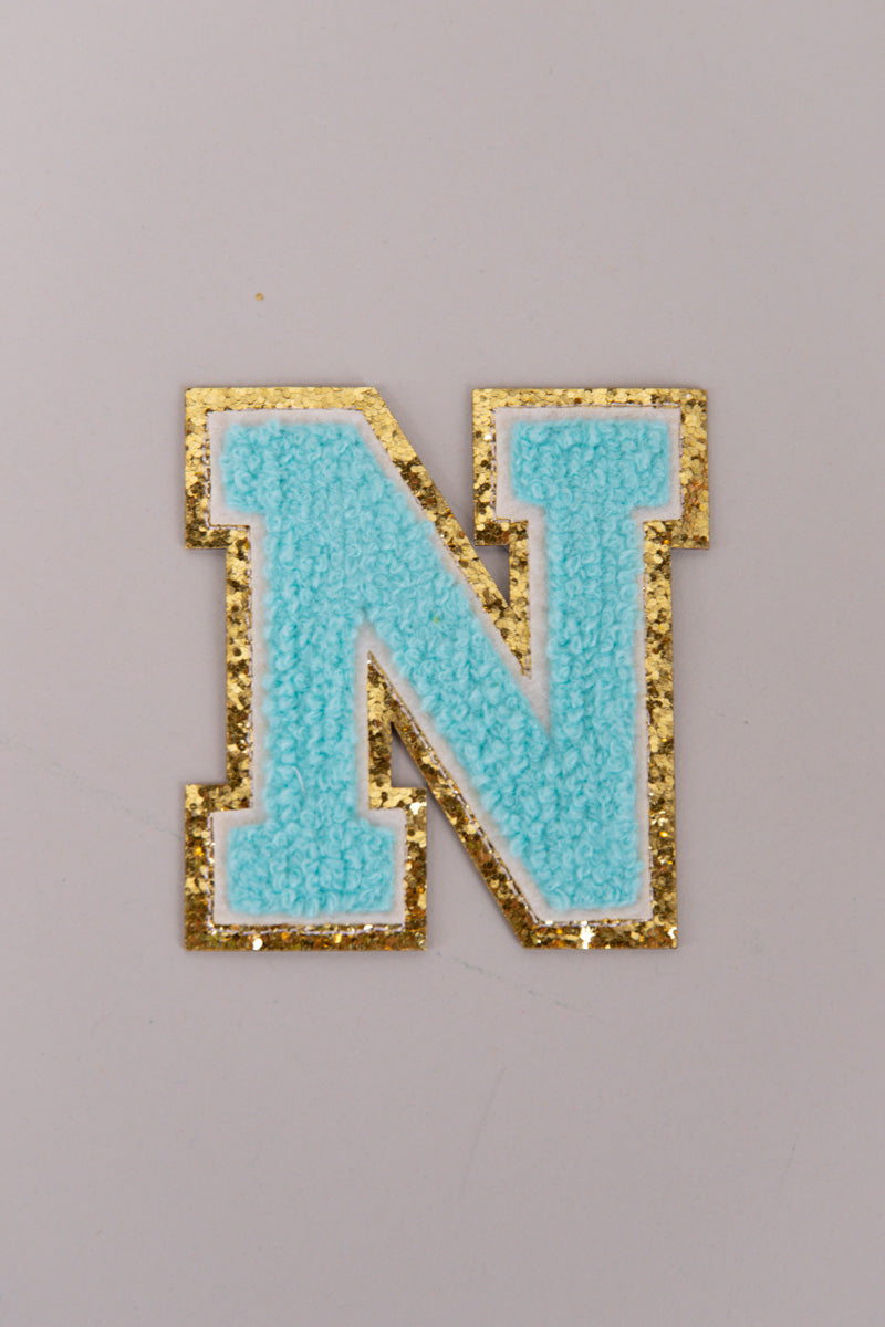 Chenille Adhesive Letter Patches- Blue 5.5cm、mySite、hinf8tx79