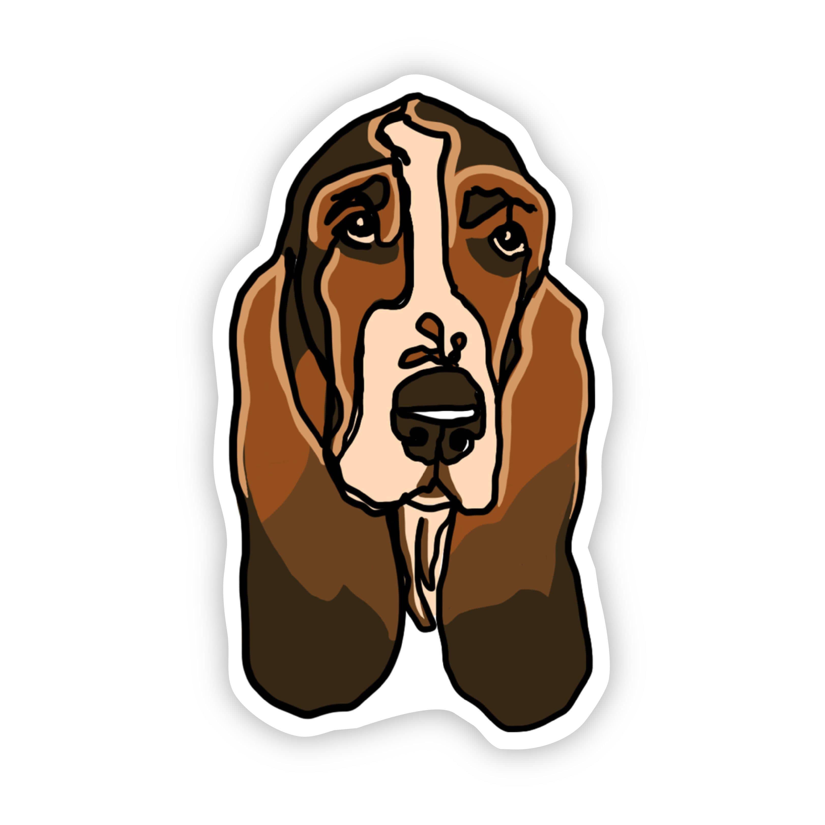  Basset Hound Dog Sticker、mySite、elrpsem3k