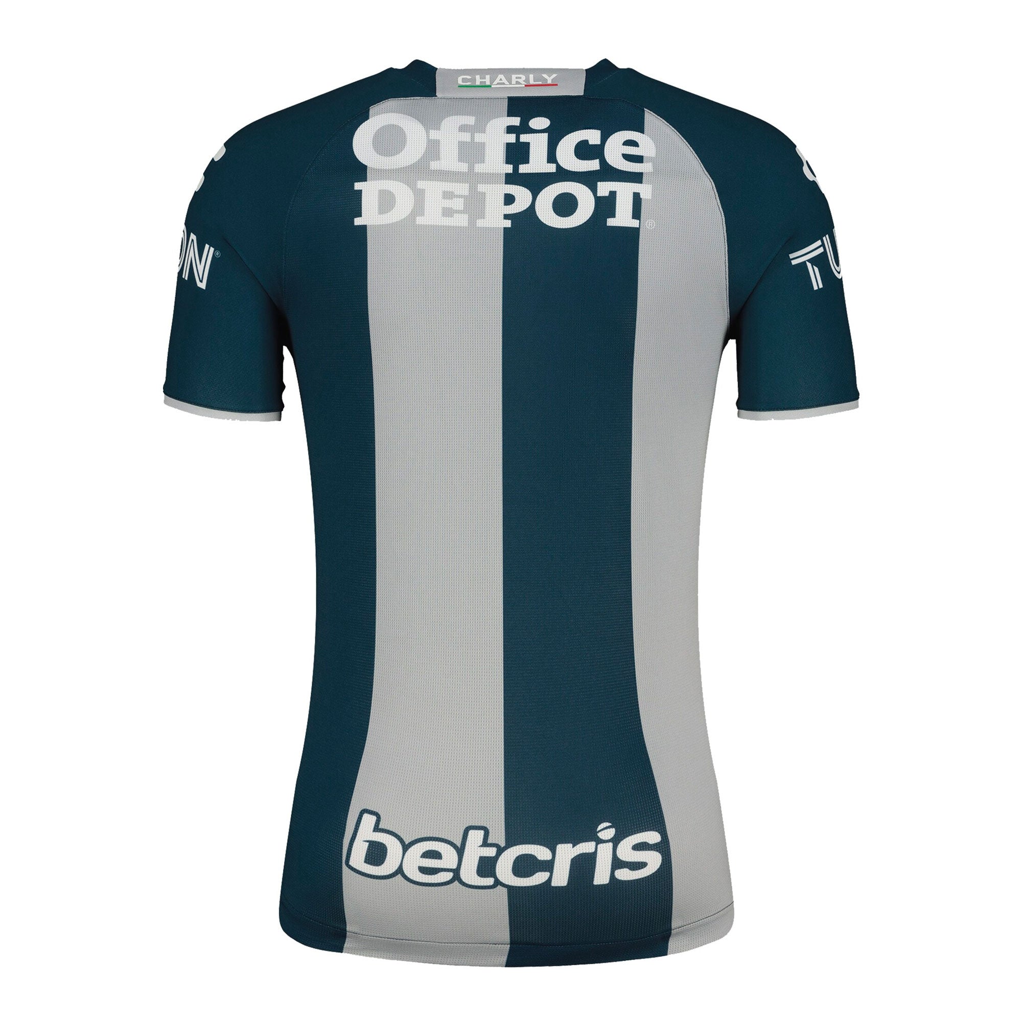 Charly Men's Pachuca 2022/23 Authentic Home Jersey Grey/Silver、mySite、noshort