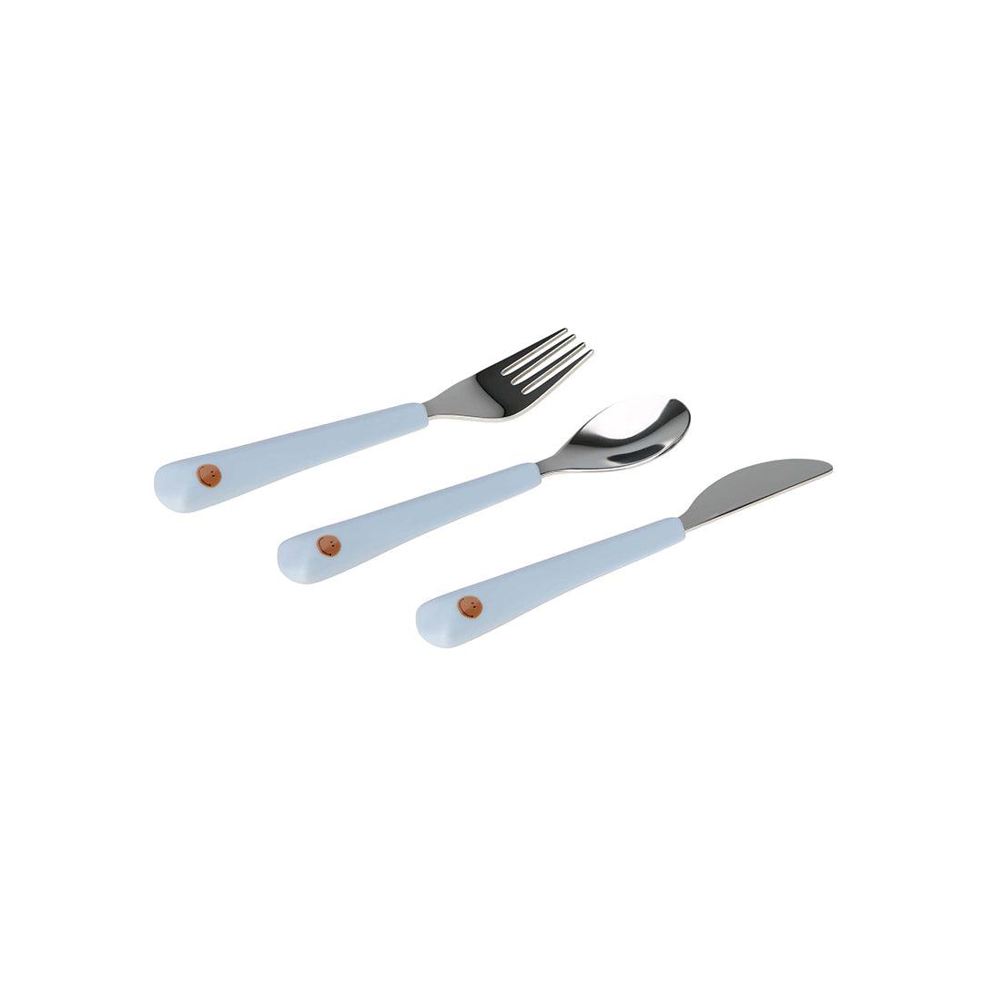  Lassig Cutlery with Silicone Handle - Happy Rascals - Smile Sky Blue、mySite、merchandisen
