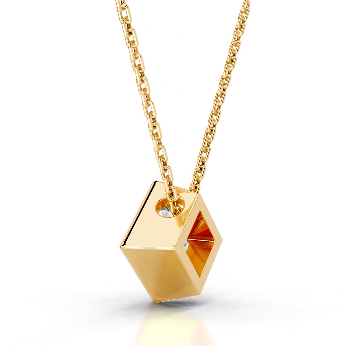 Brianna Lab Grown Diamond Pendant (2 Carat) -18K Yellow Gold、mySite、hinf8tx79