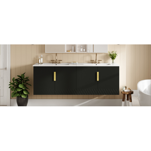 30" Vintage Bathroom Vanity with Ceramic Sink, with 3 Holes Single Ceramic Sink, Bathroom Storage Vanity Cabinet with 2 Soft Closing Doors、、xpatfood