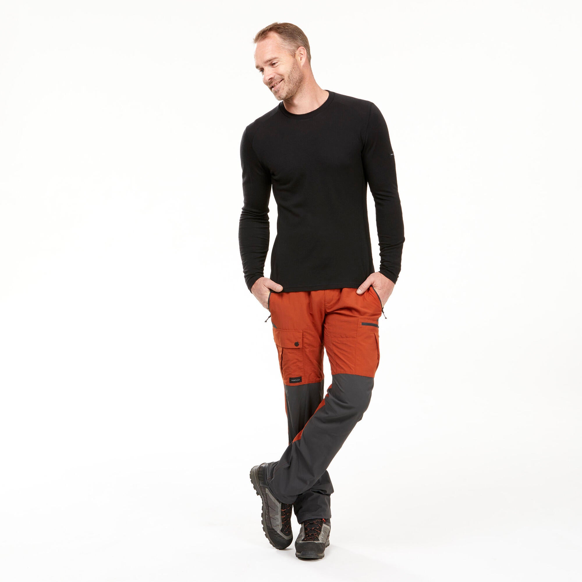 Forclaz Men's MT500 Long-sleeve 100% Merino Wool T-shirt