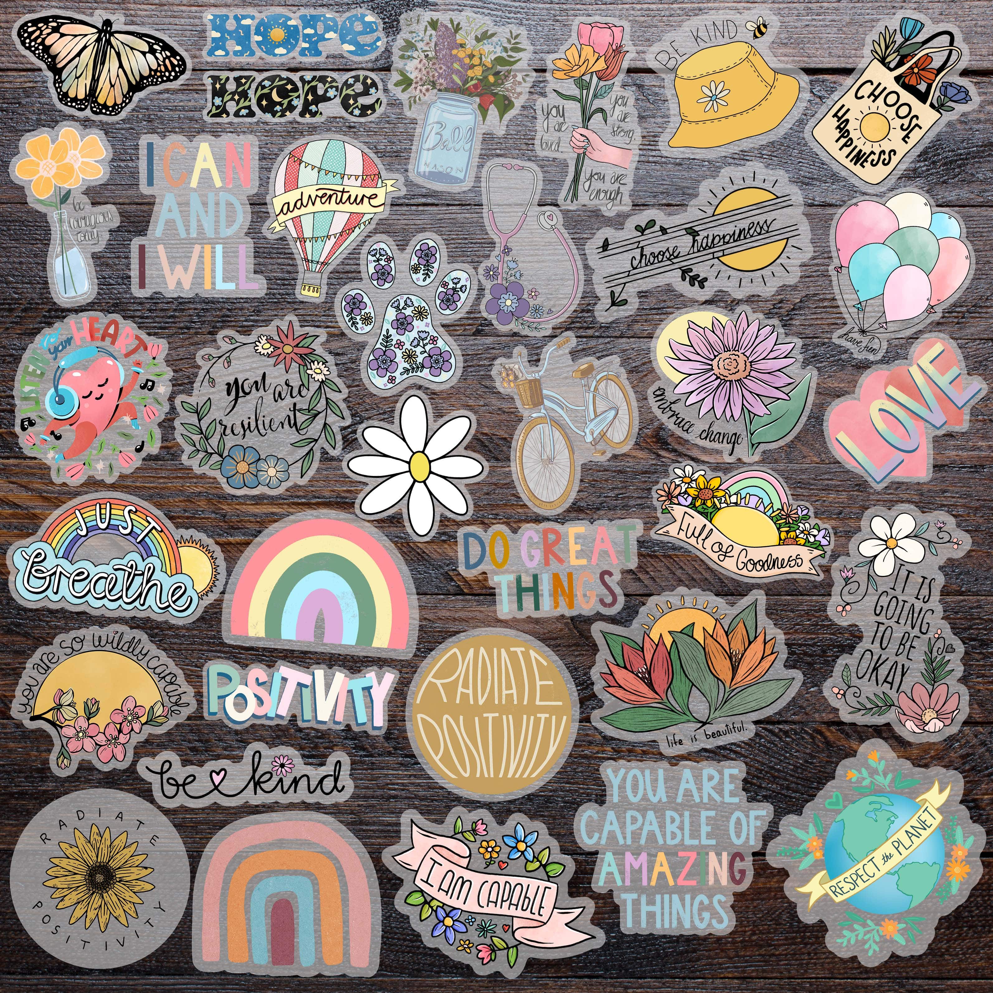  Clear Stickers 35 Pack、mySite、elrpsem3k