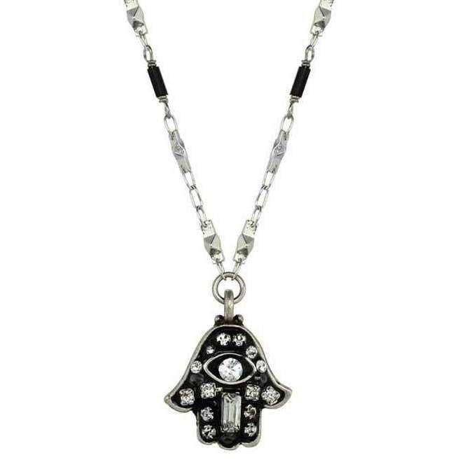 Michal Golan Black Hamsa Necklace With Evil Eye、mySite、topwebapps