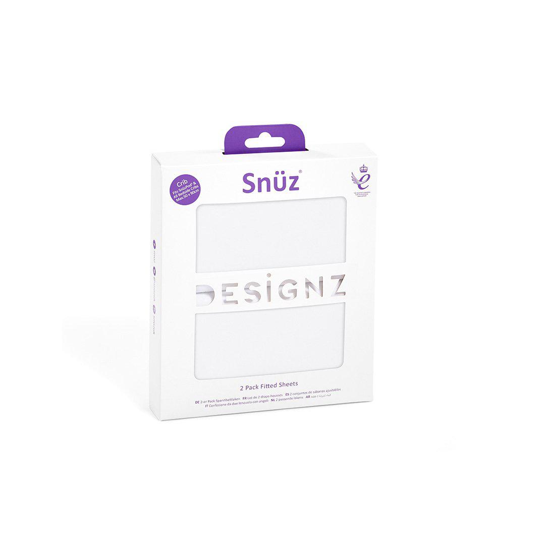  Snuz Crib Fitted Sheets - White - 2 Pack、mySite、merchandisen