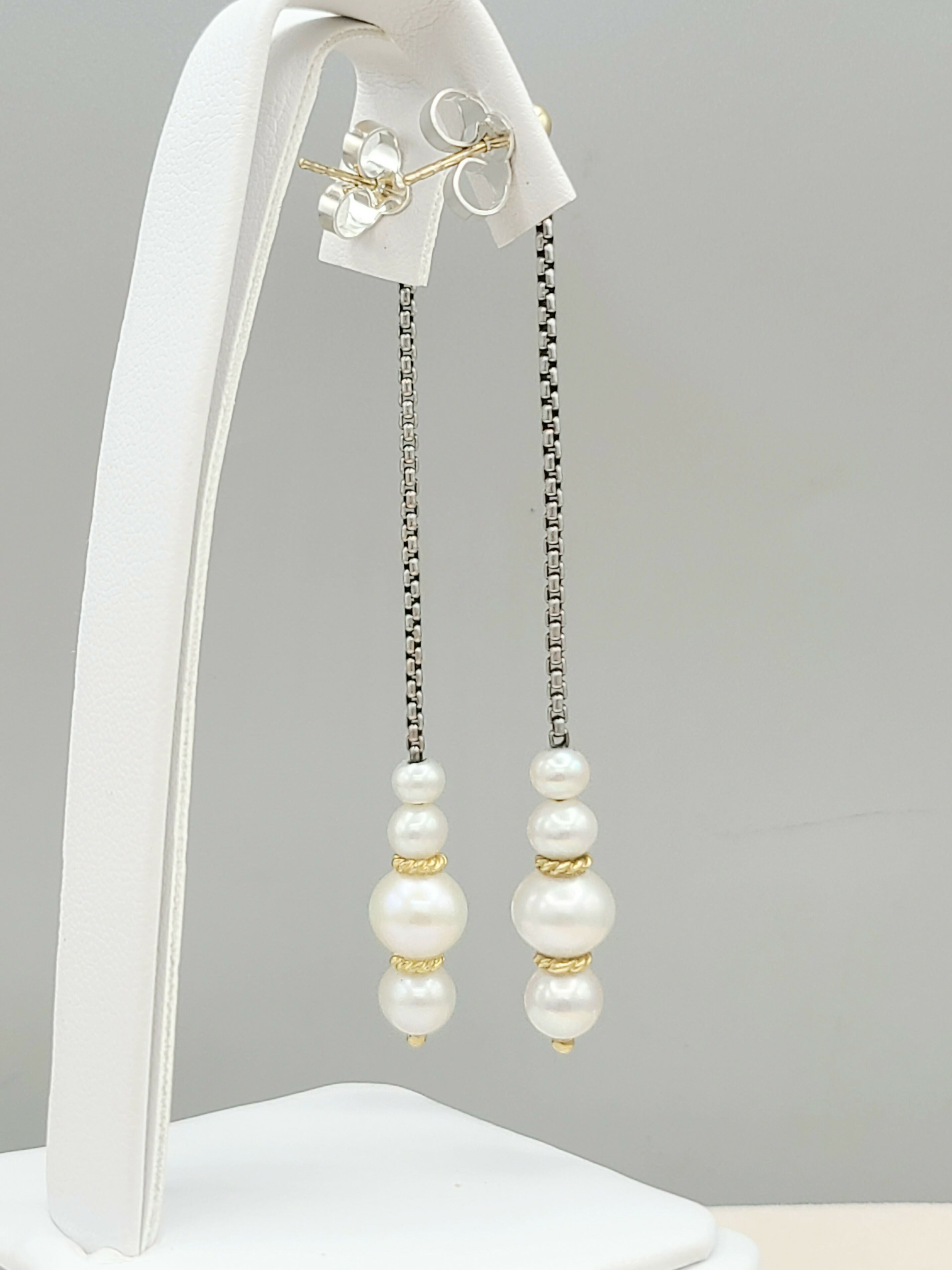 David Yurman聽Pearl聽Drop聽Gold聽Station聽Earrings、mySite、hinf8tx79