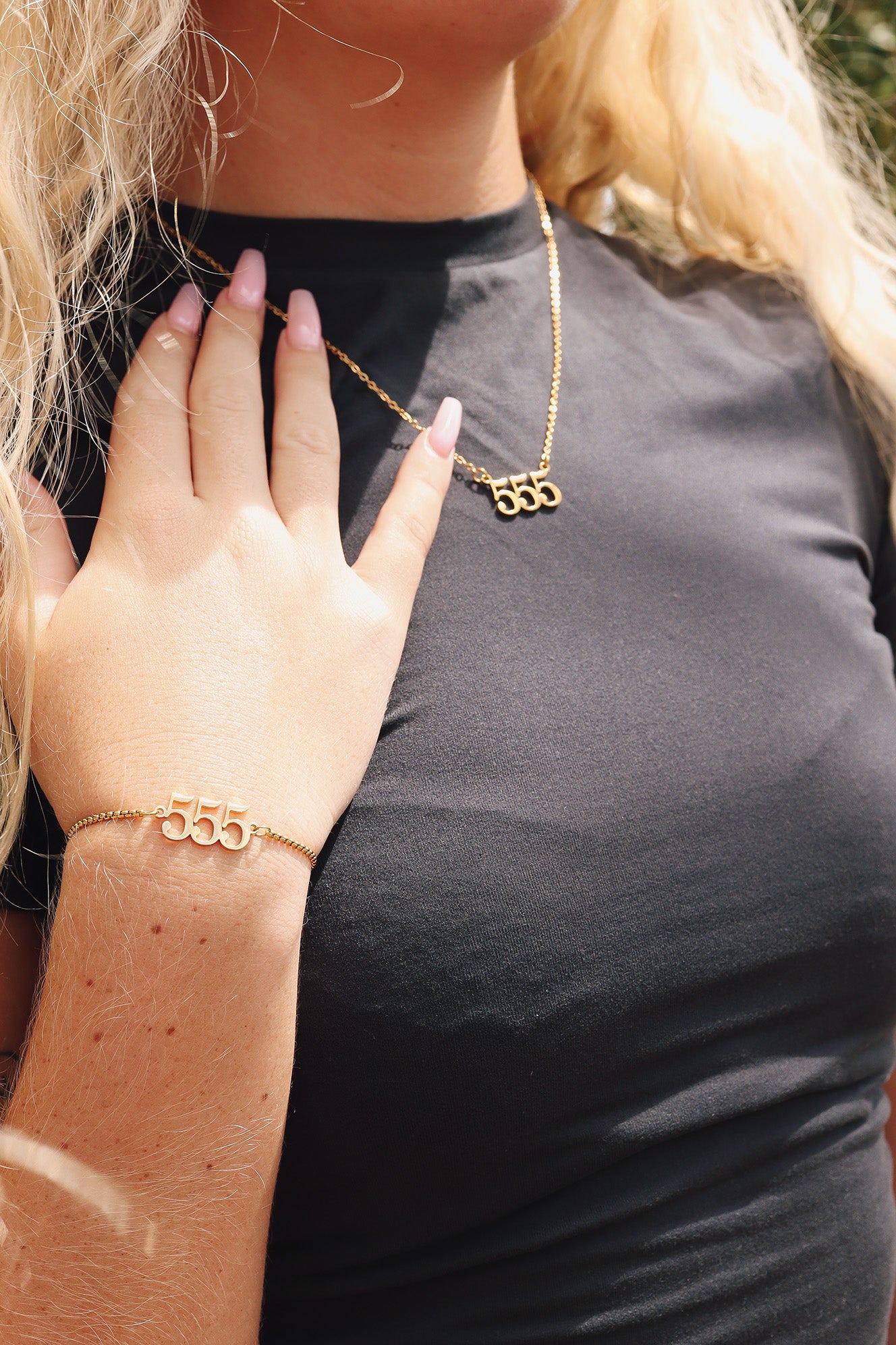 18K Gold PVD Stainless Steel Angel Number Bracelet / BRJ1003、mySite、dreamappss