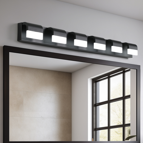 Modern Bathroom Vanity Lighting 6-Light LED Vanity Lights Over Mirror Bath Wall Lighting、、eastwooduniform