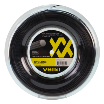 Volkl Cyclone 16/1.30 Tennis String Reel (Black)