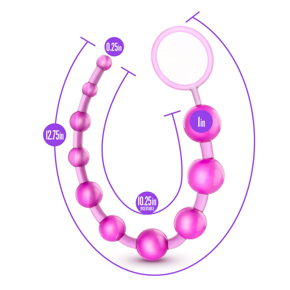 B Yours By Blush® | Basic Pink 12.75-Inch Anal Beads、mySite、bottomscart
