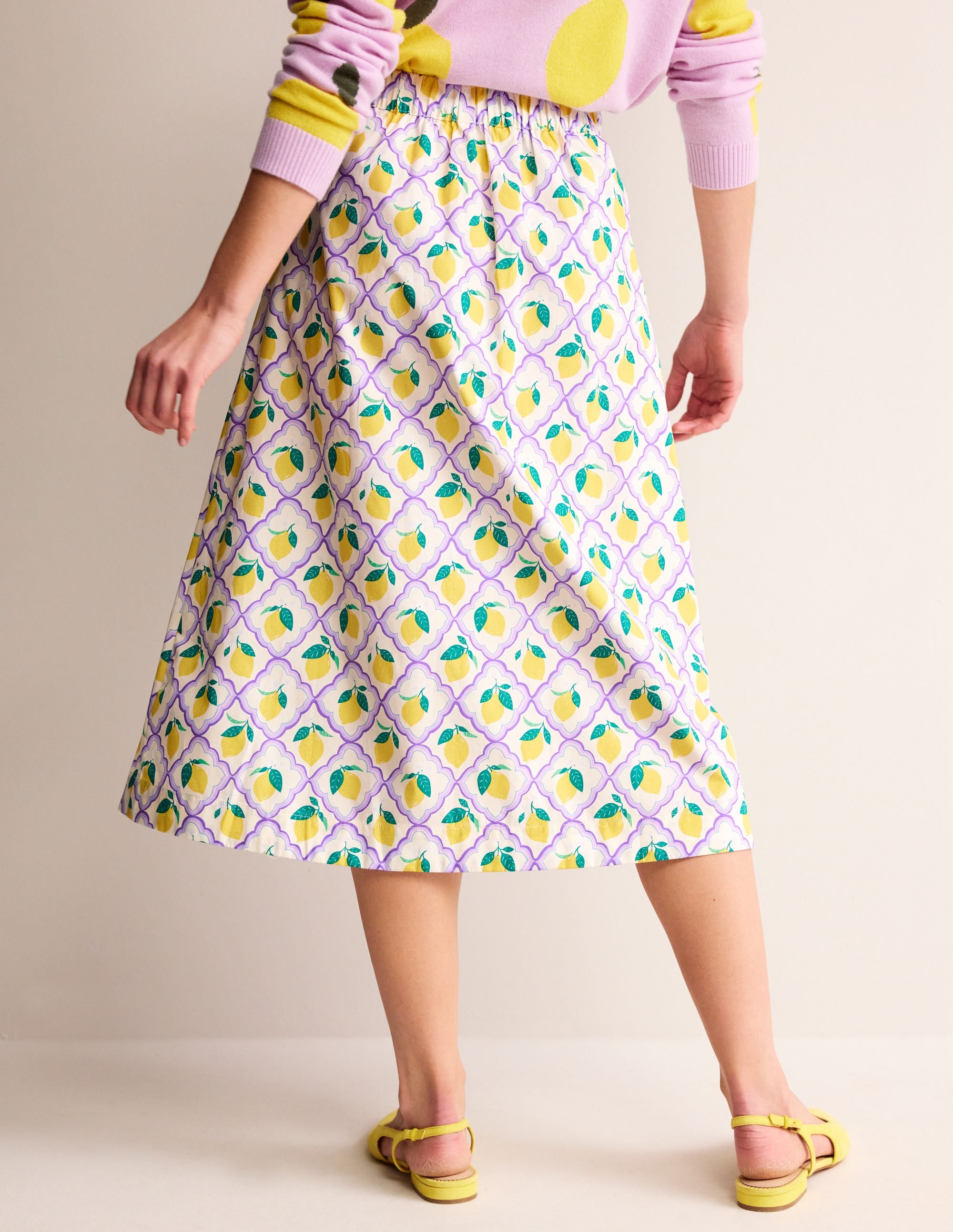  Hattie Poplin Midi Skirt-Lavender, Lemon Grove、mySite、ashleygrahame