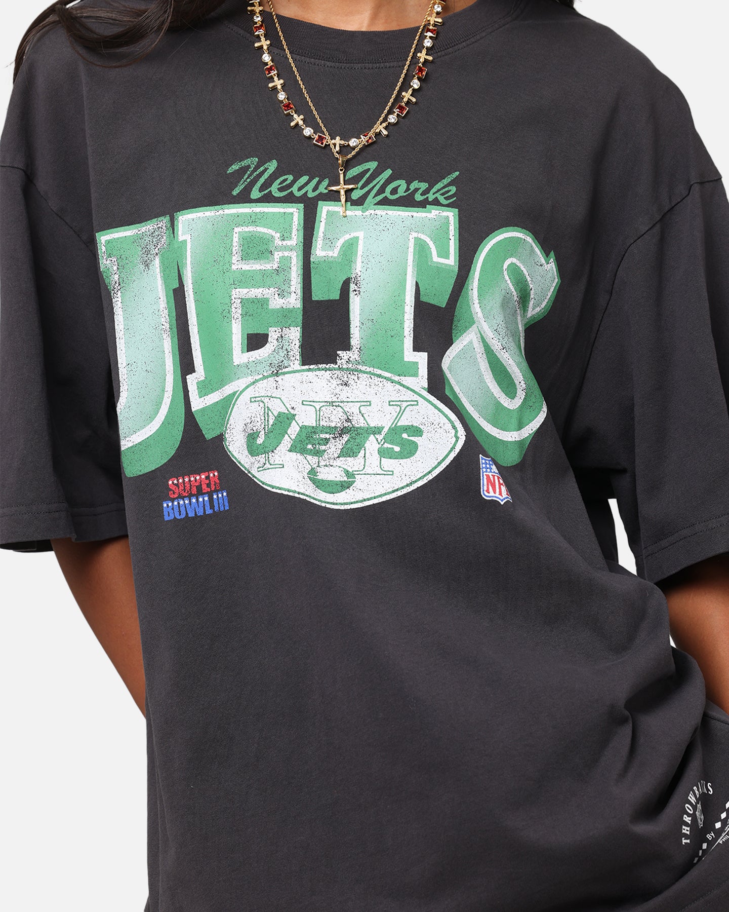 Mitchell & Ness New York Jets Arch T-Shirt Faded Black、mySite、zt4zffjzw